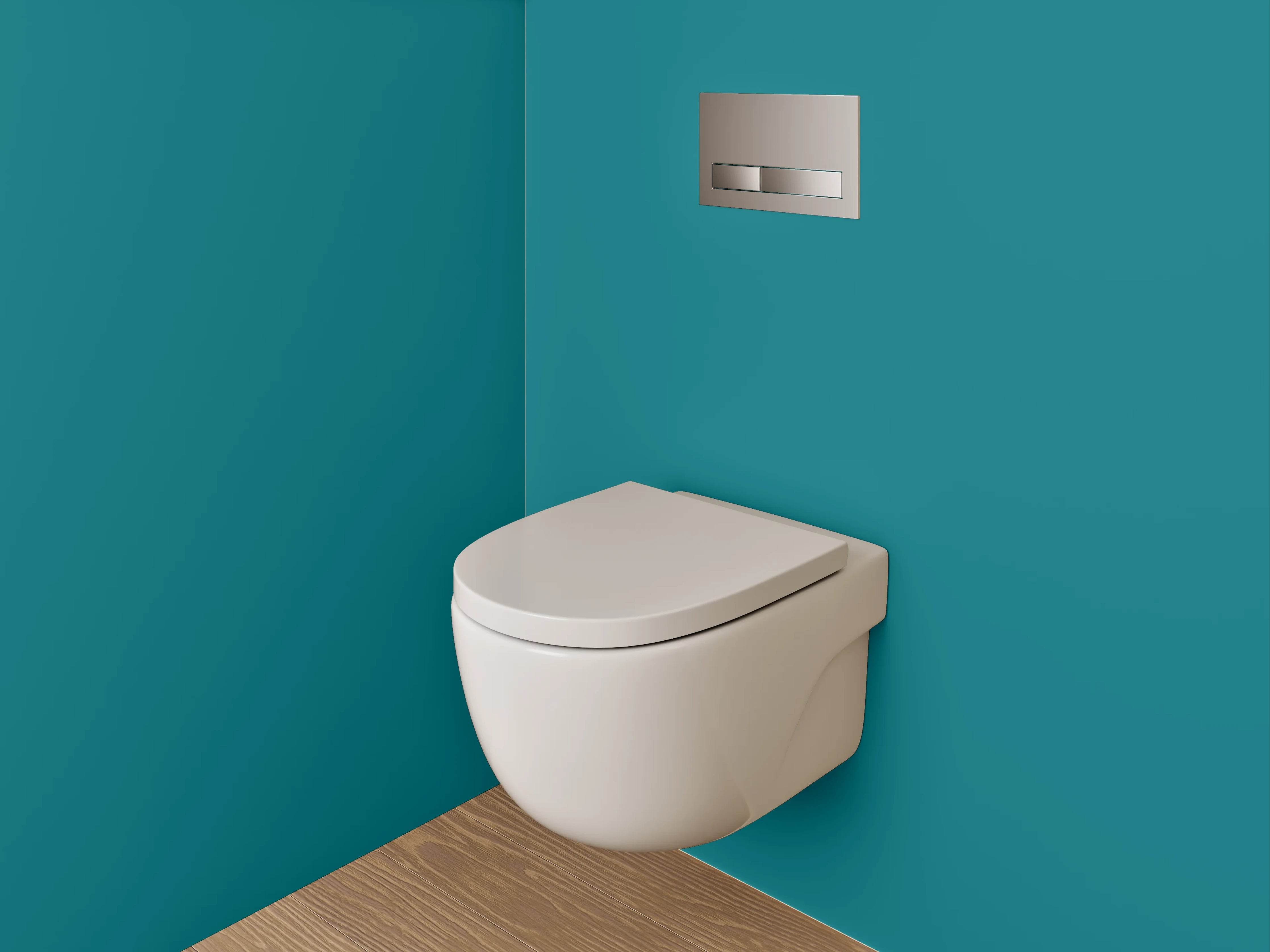 WC-Rückwand - RAL 5021 Wasserblau