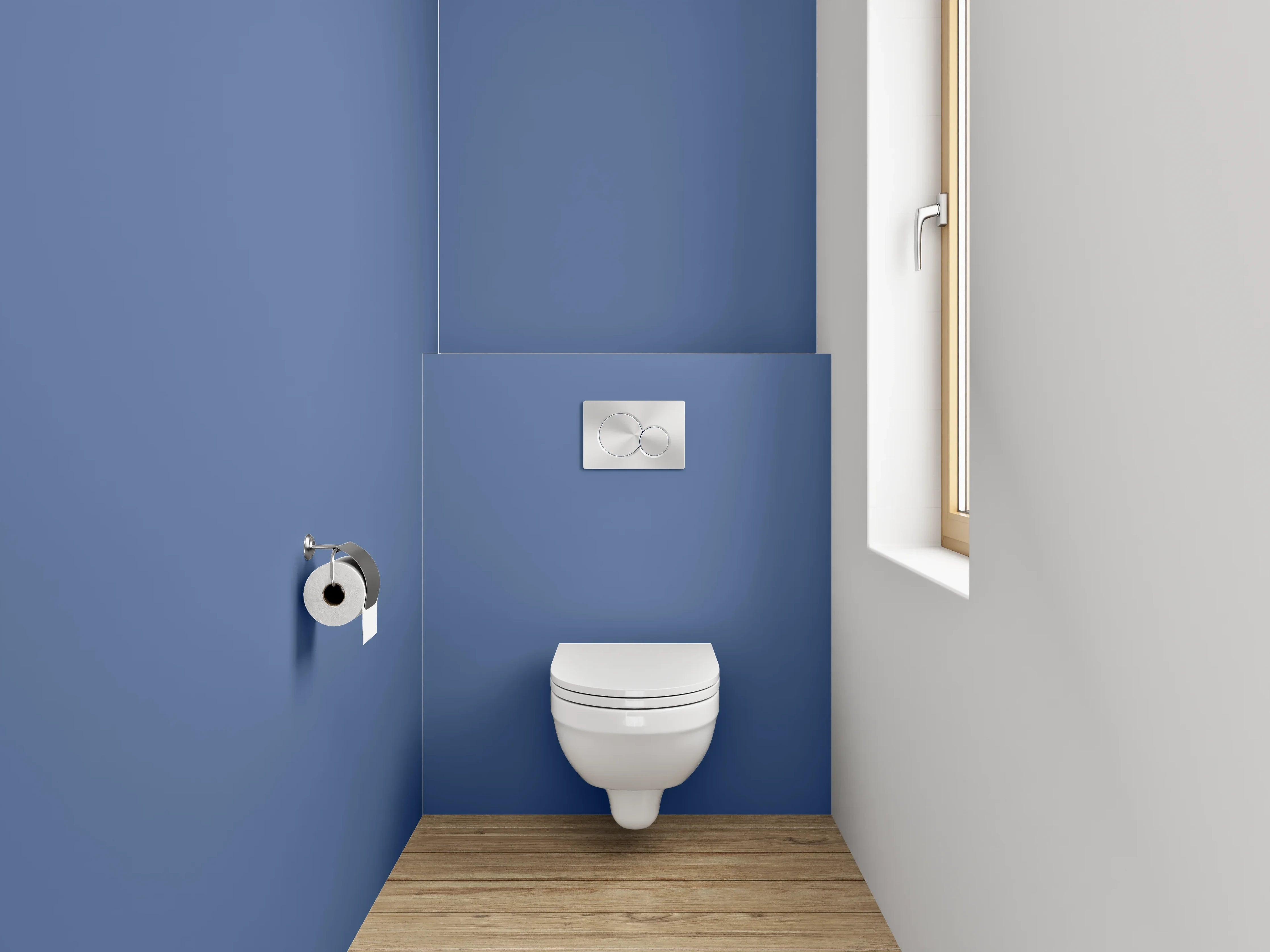 WC-Rückwand - RAL 5023 Fernblau
