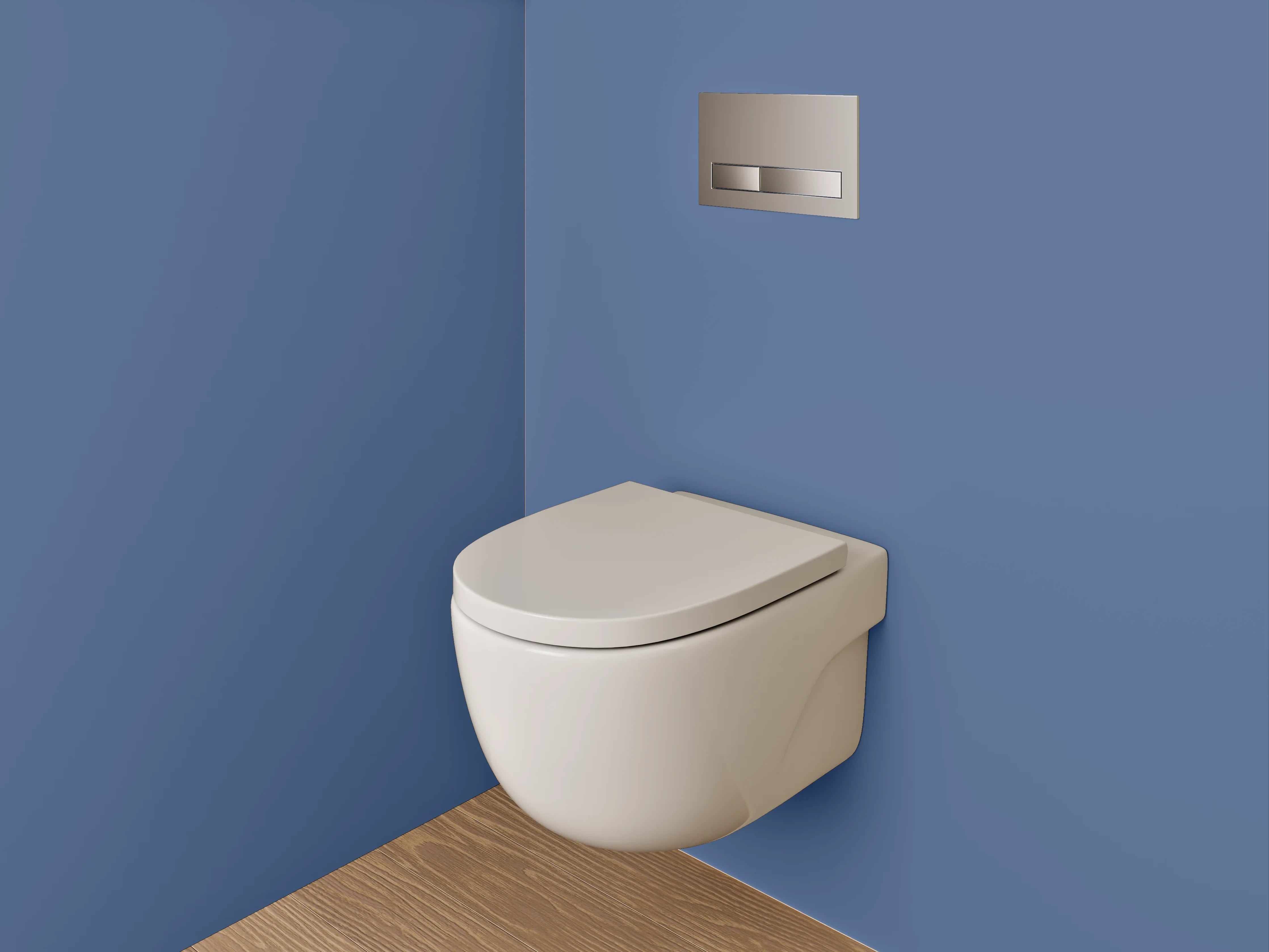 WC-Rückwand - RAL 5023 Fernblau