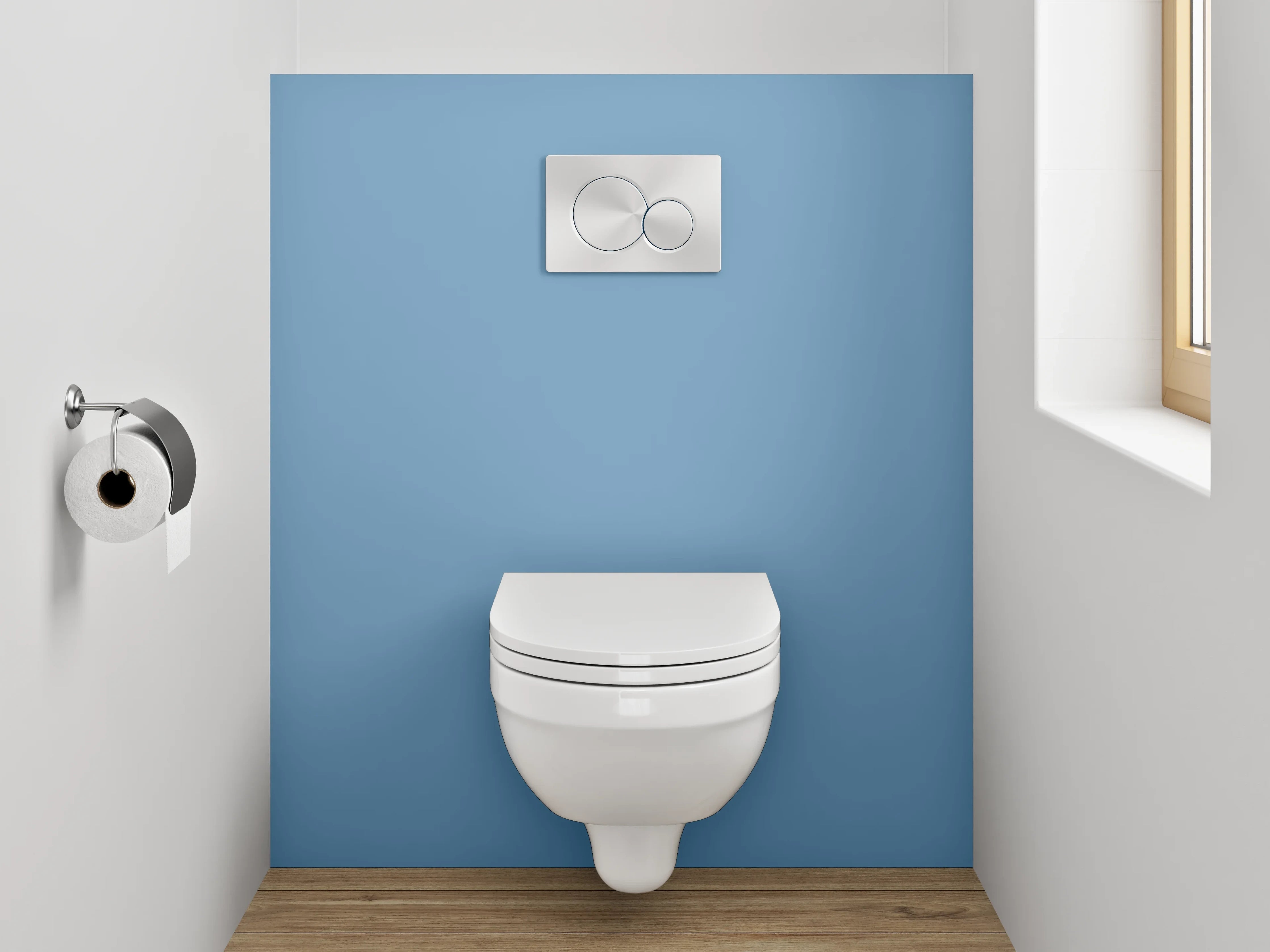 WC-Rückwand - RAL 5024 Pastellblau