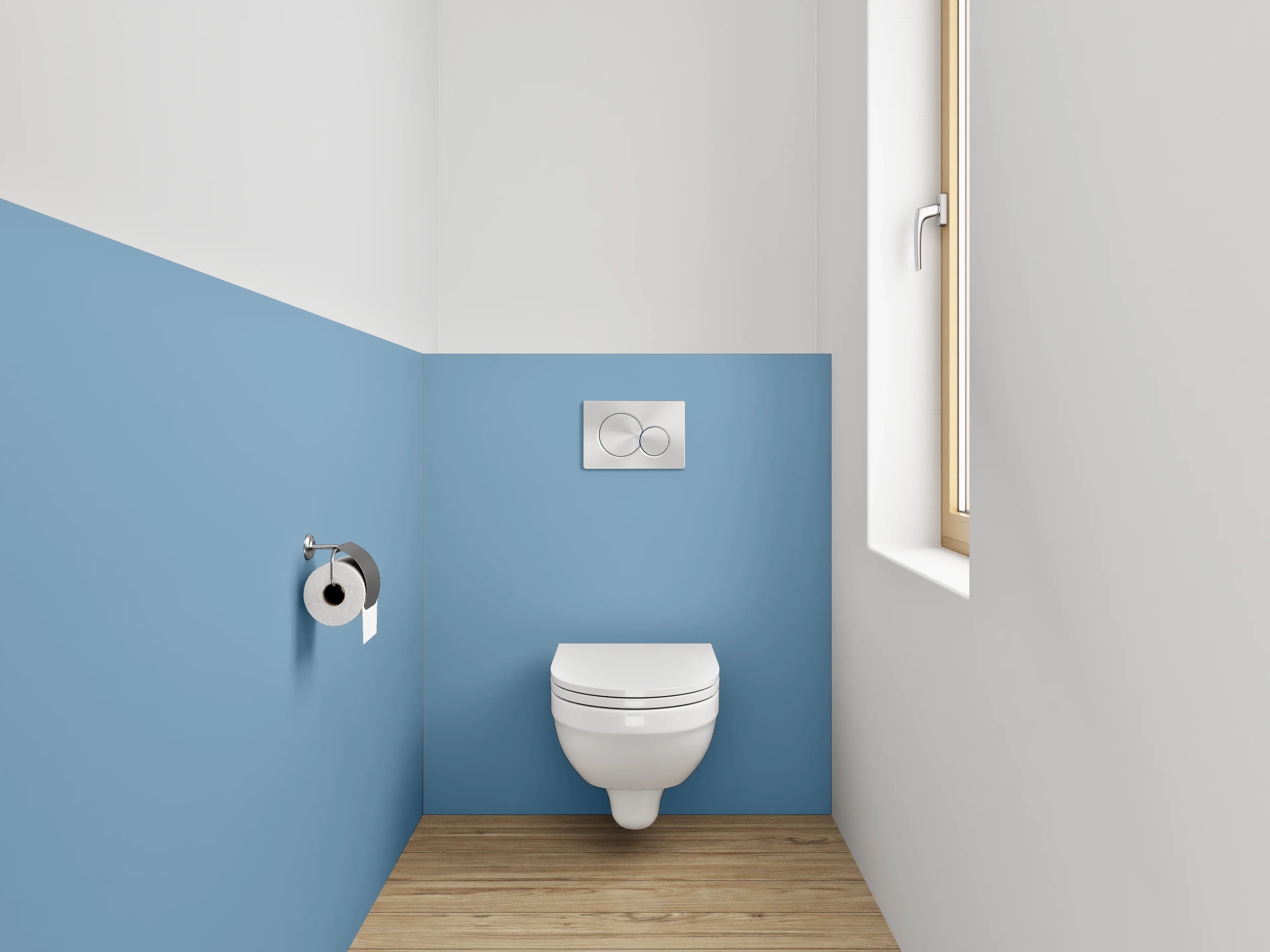 WC-Rückwand - RAL 5024 Pastellblau