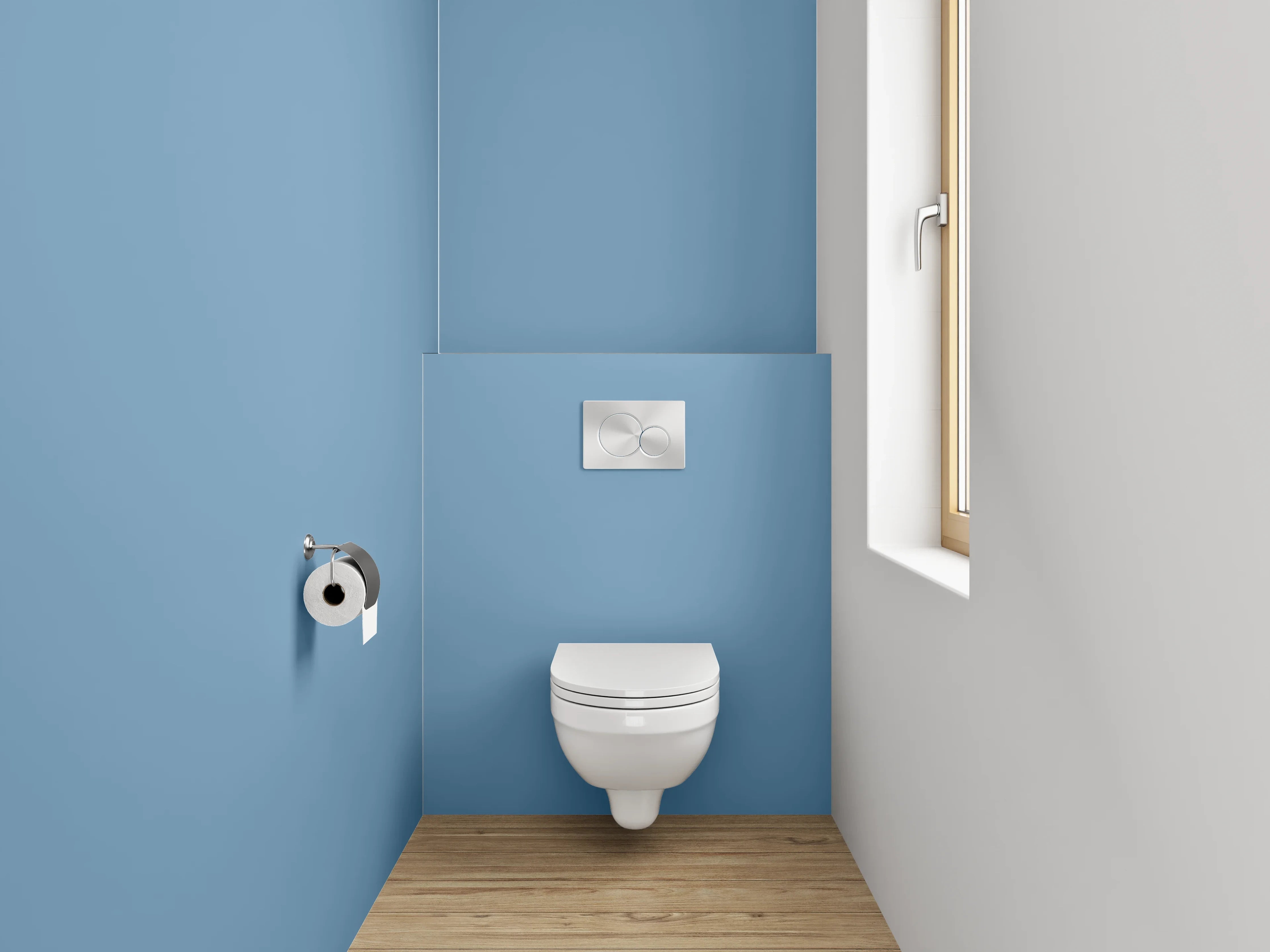 WC-Rückwand - RAL 5024 Pastellblau