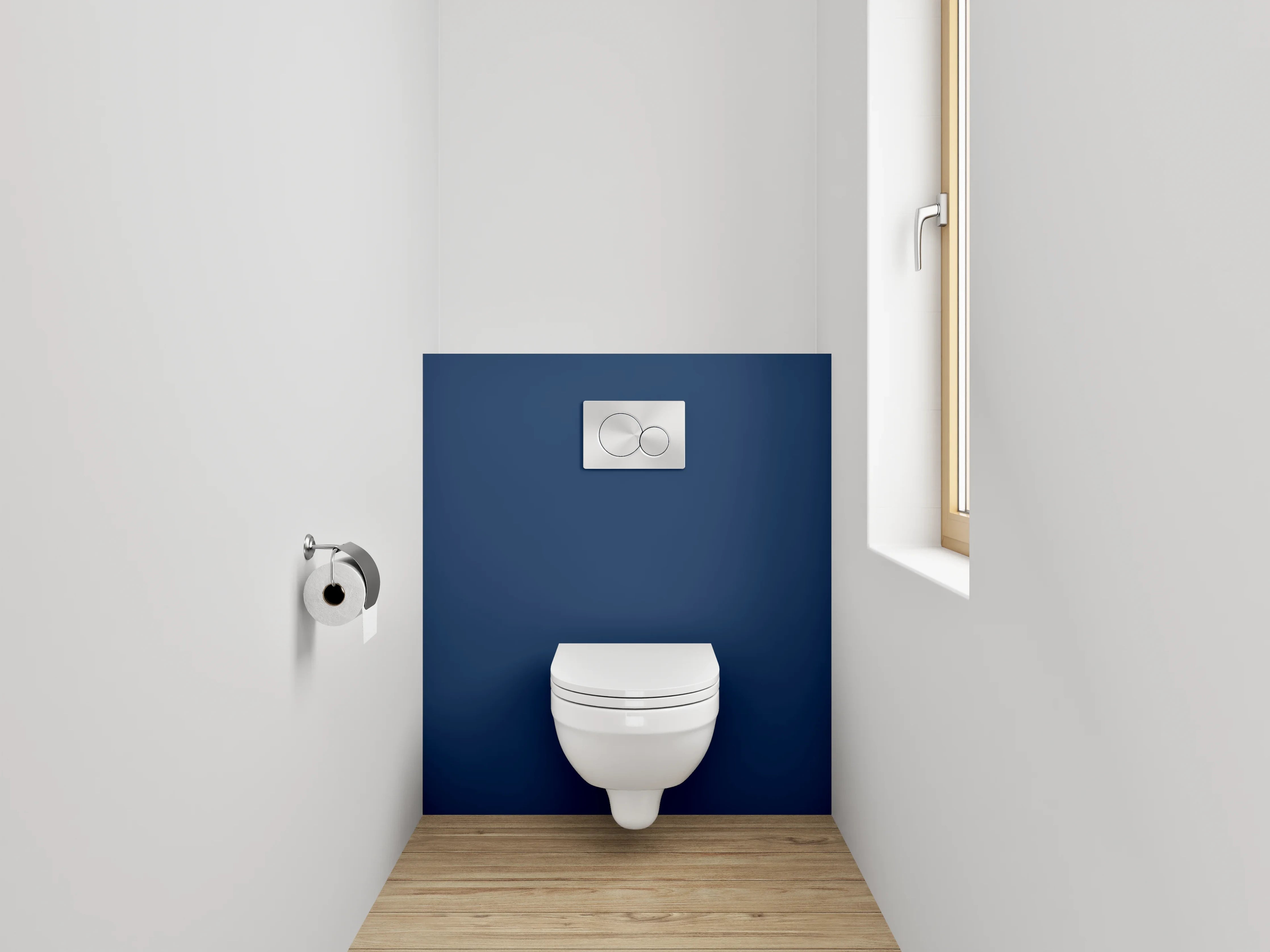 WC-Rückwand - RAL 5026 Perlnachtblau