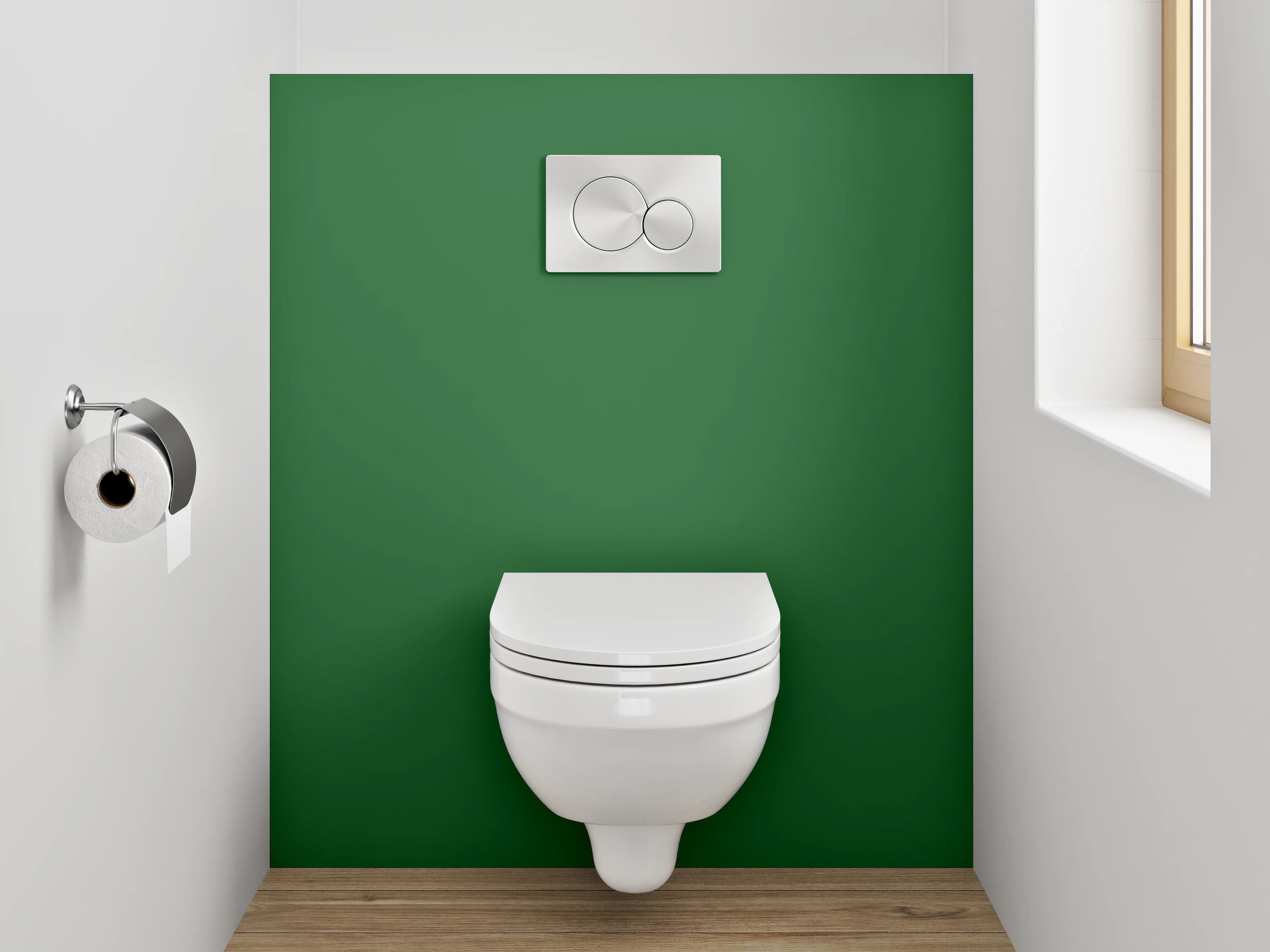 WC-Rückwand - RAL 6002 Laubgrün