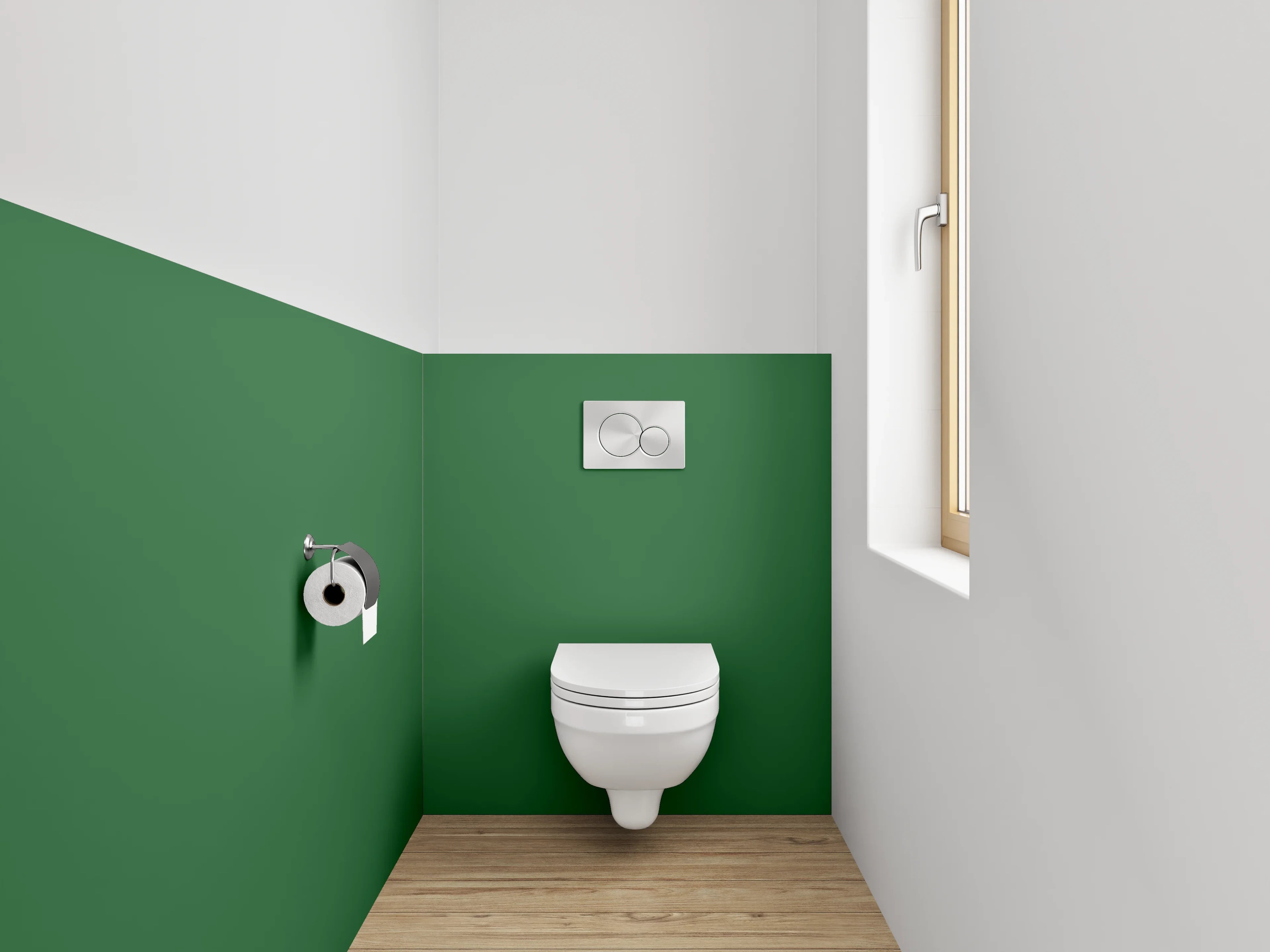 WC-Rückwand - RAL 6002 Laubgrün