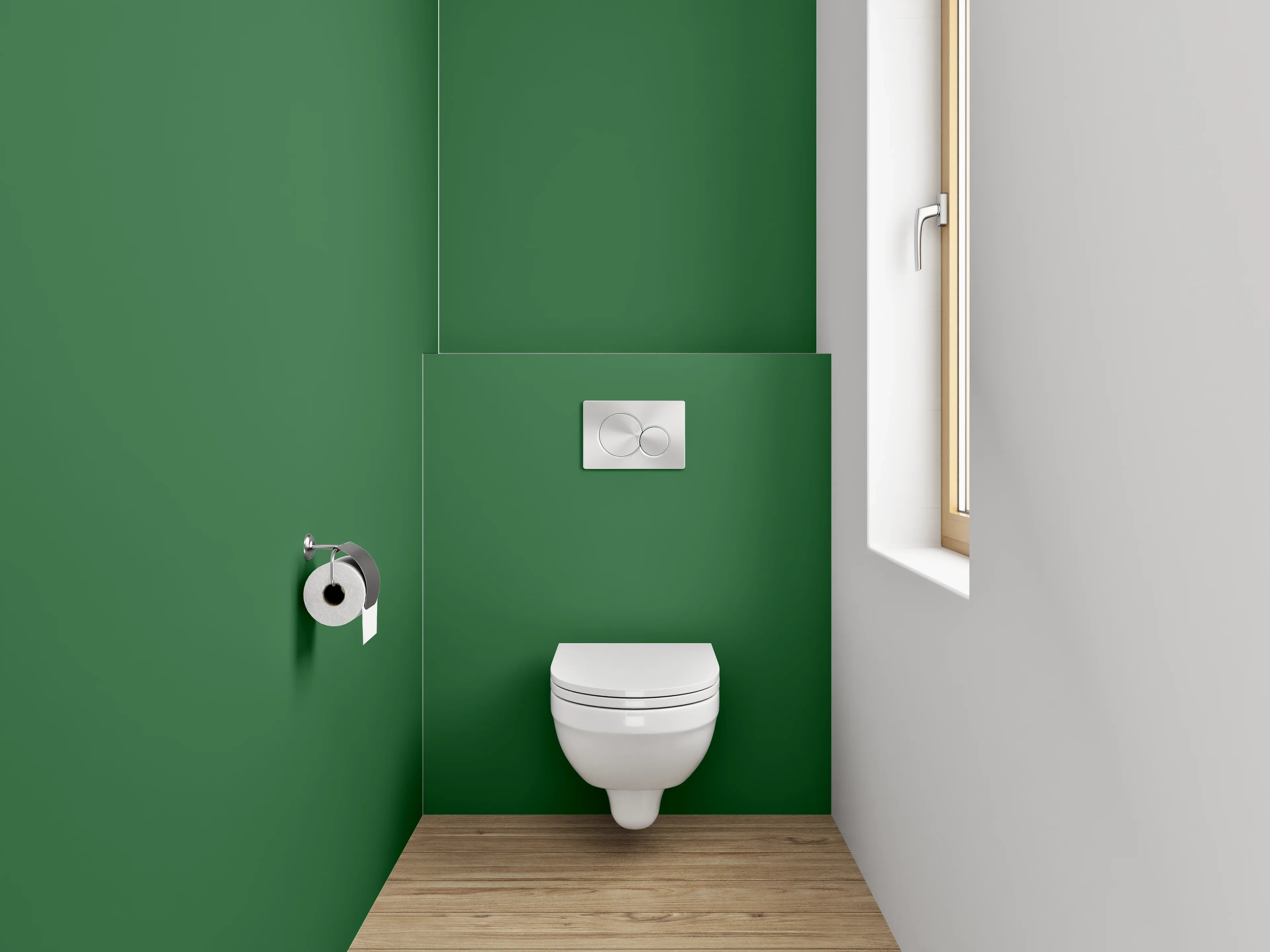 WC-Rückwand - RAL 6002 Laubgrün