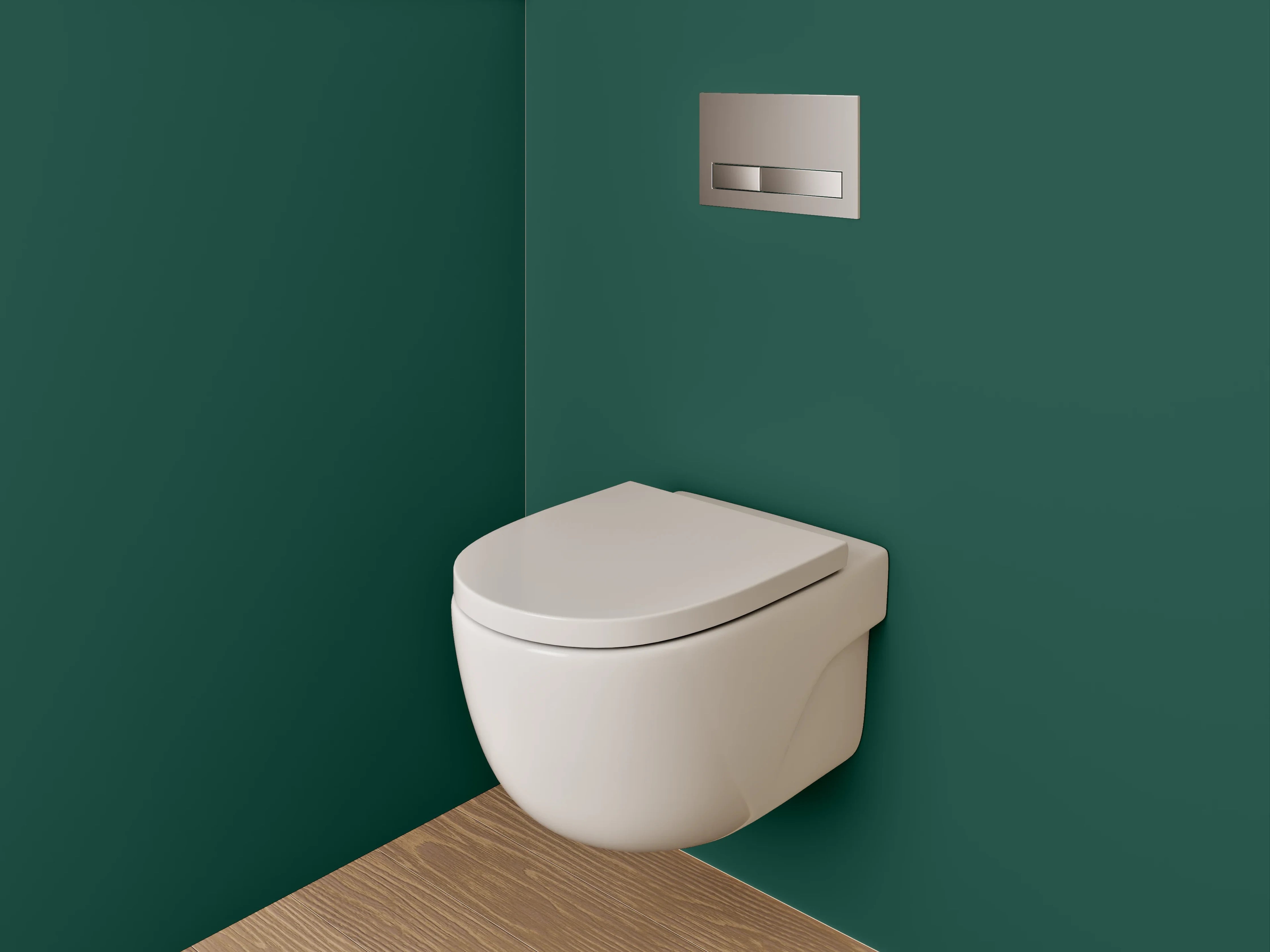 WC-Rückwand - RAL 6005 Moosgrün