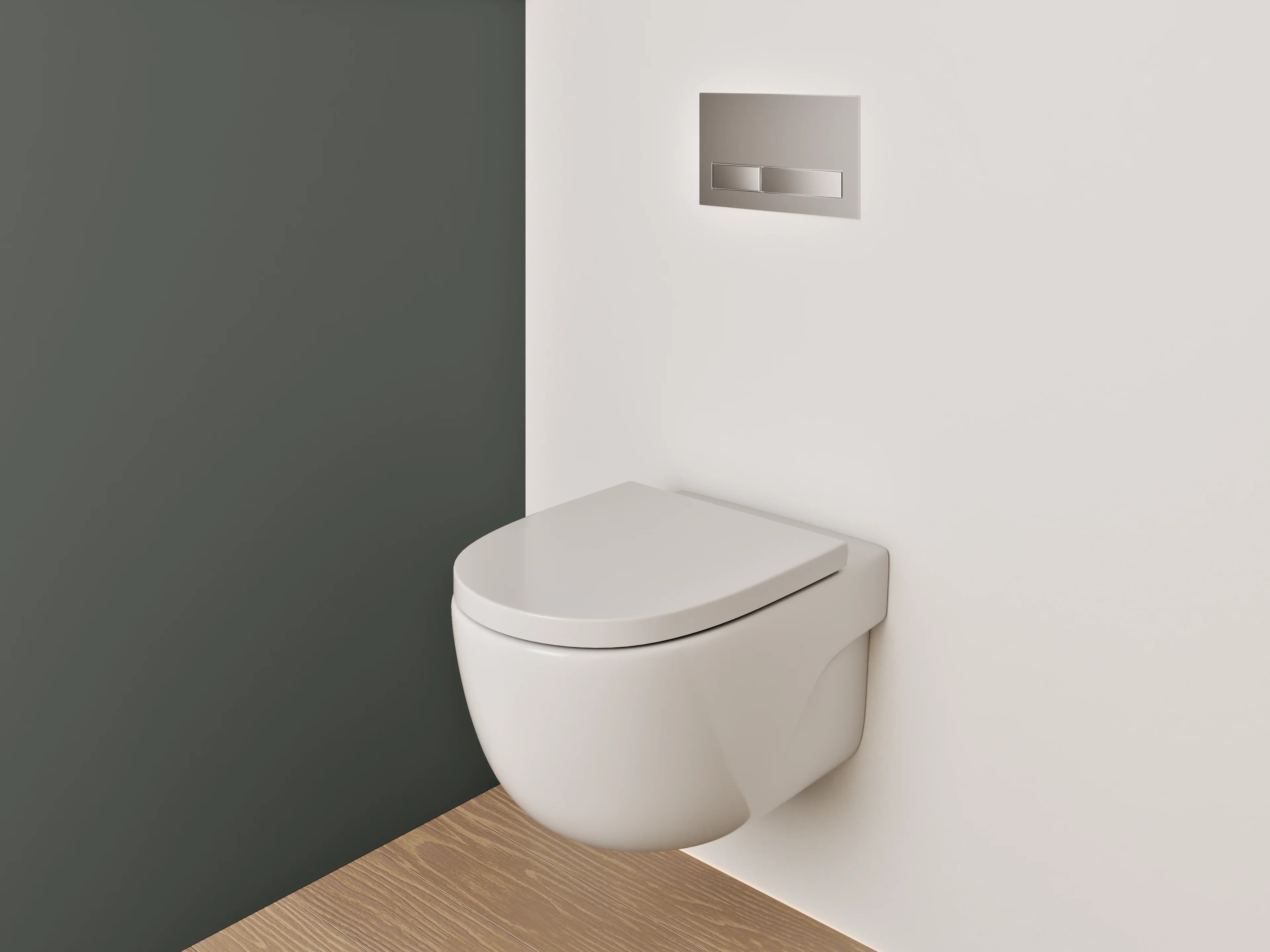 WC-Rückwand - RAL 6006 Grauoliv