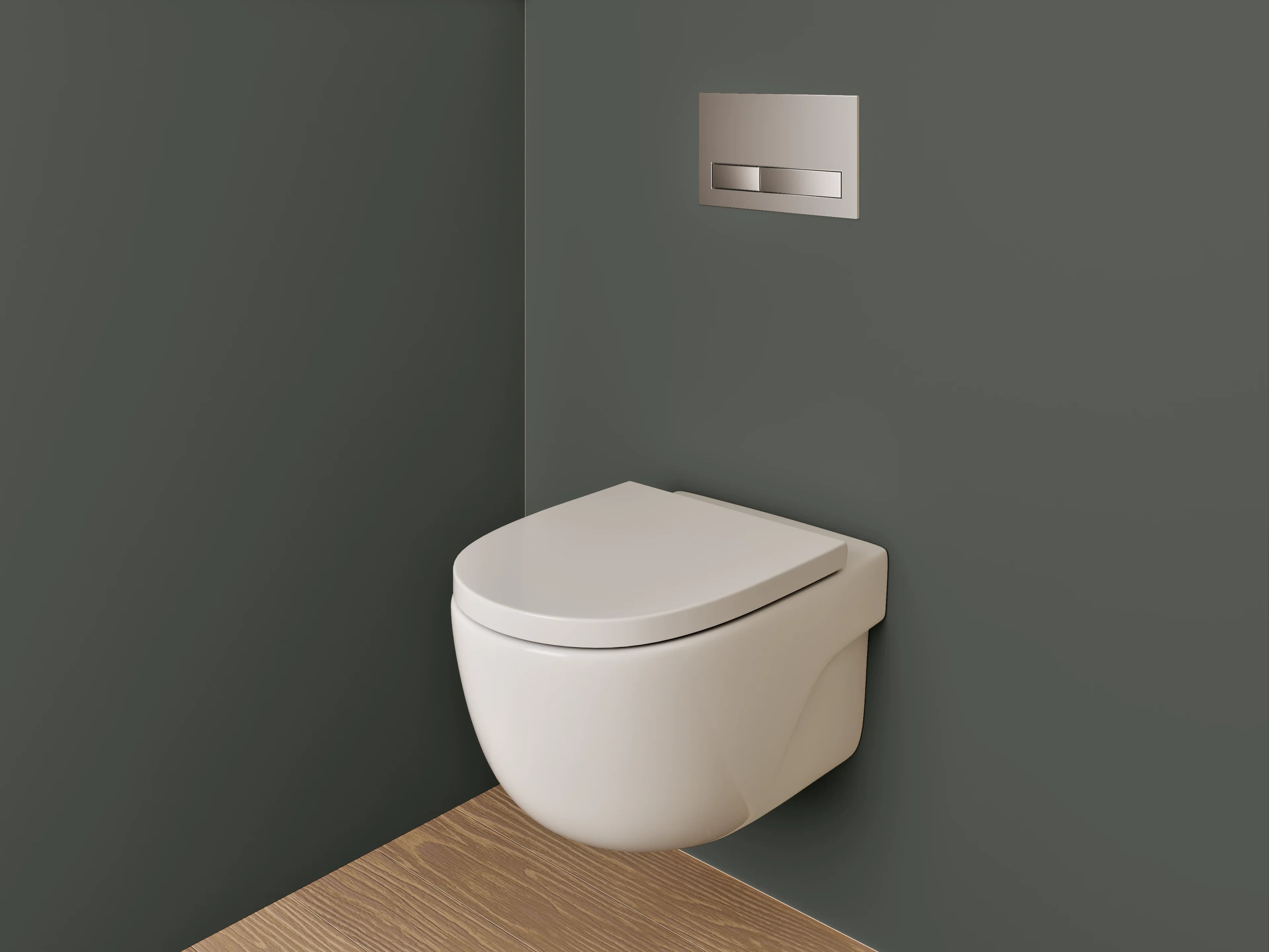 WC-Rückwand - RAL 6006 Grauoliv