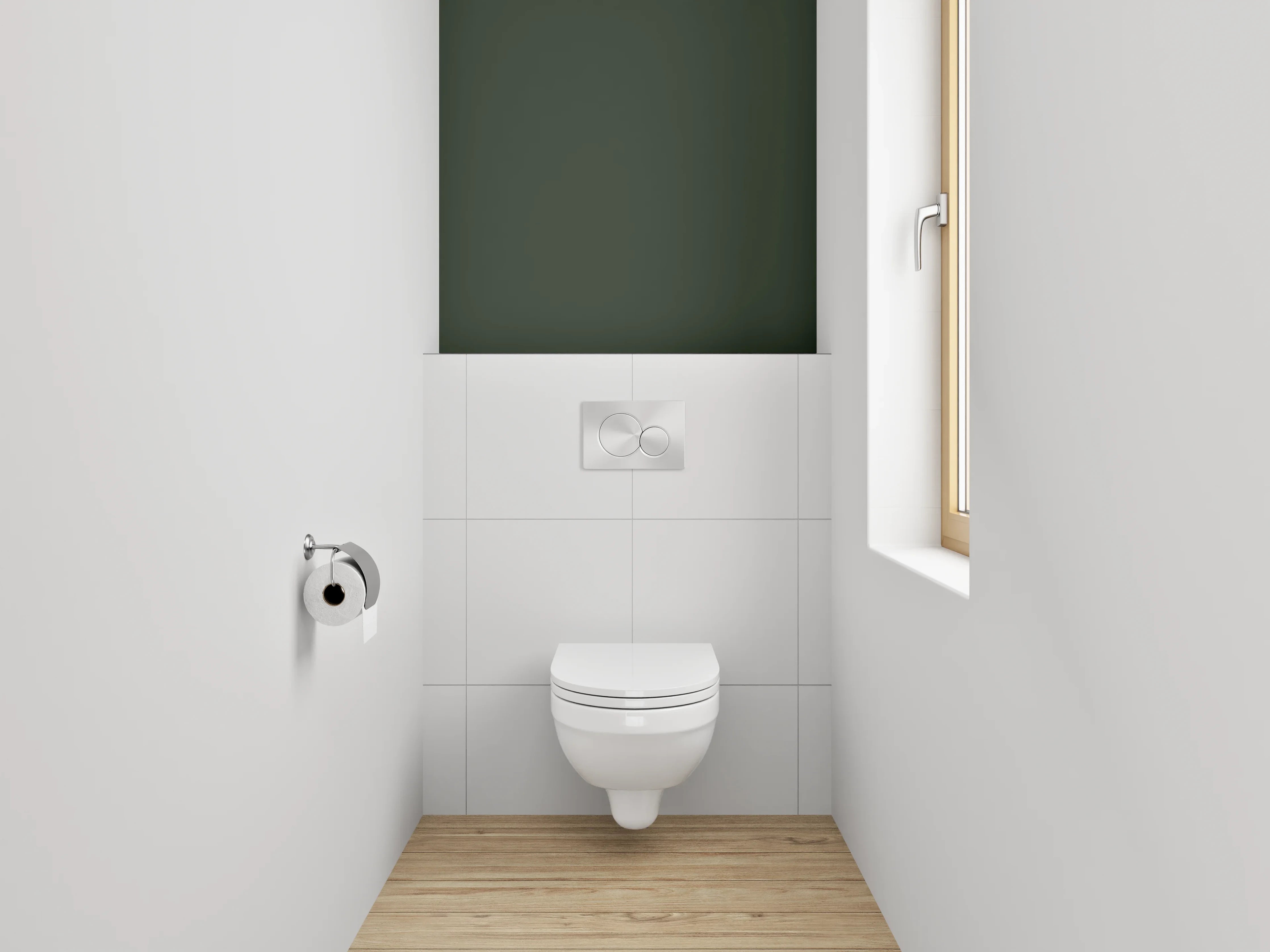 WC-Rückwand - RAL 6007 Flaschengrün