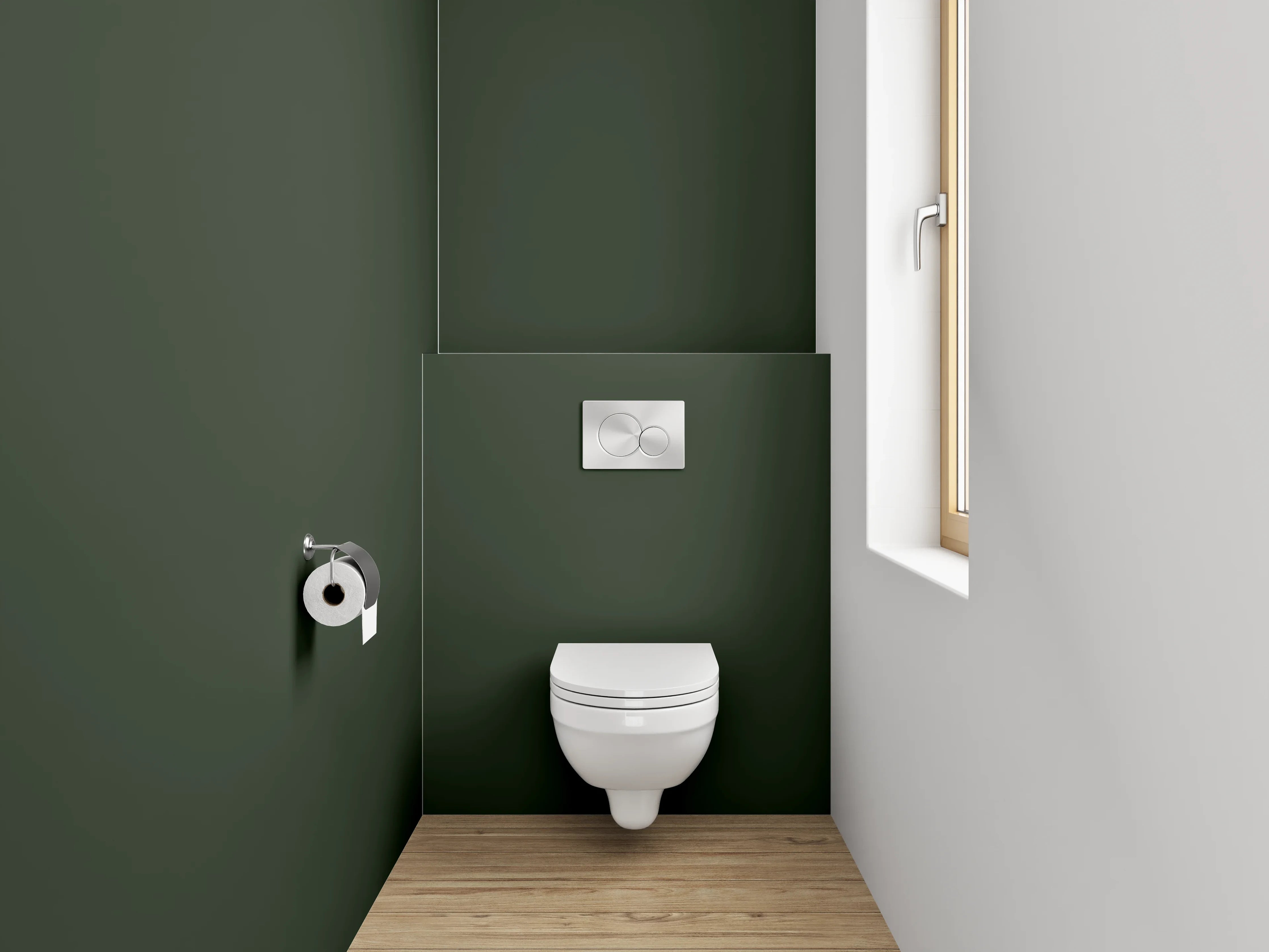 WC-Rückwand - RAL 6007 Flaschengrün