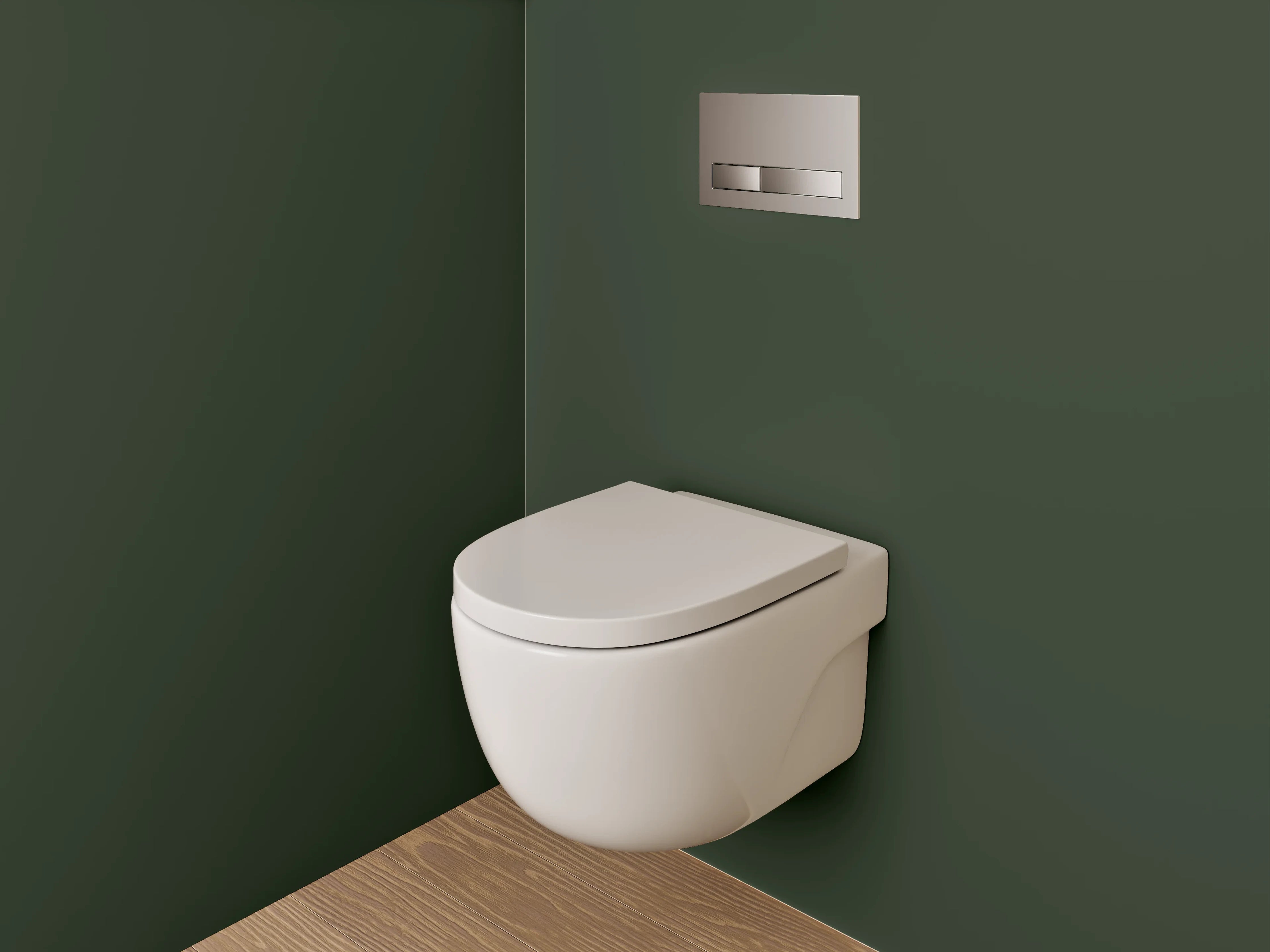 WC-Rückwand - RAL 6007 Flaschengrün