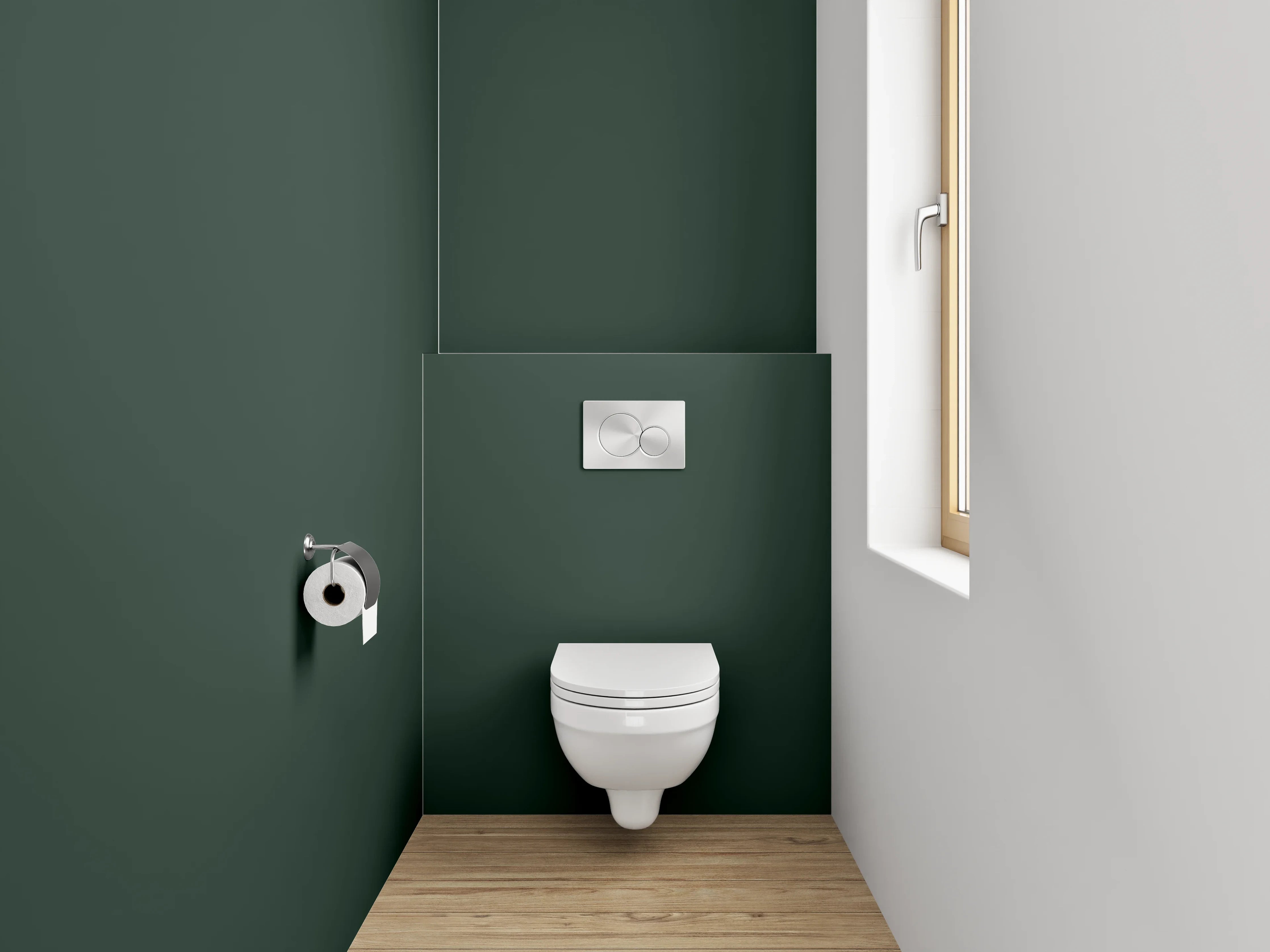 WC-Rückwand - RAL 6009 Tannengrün