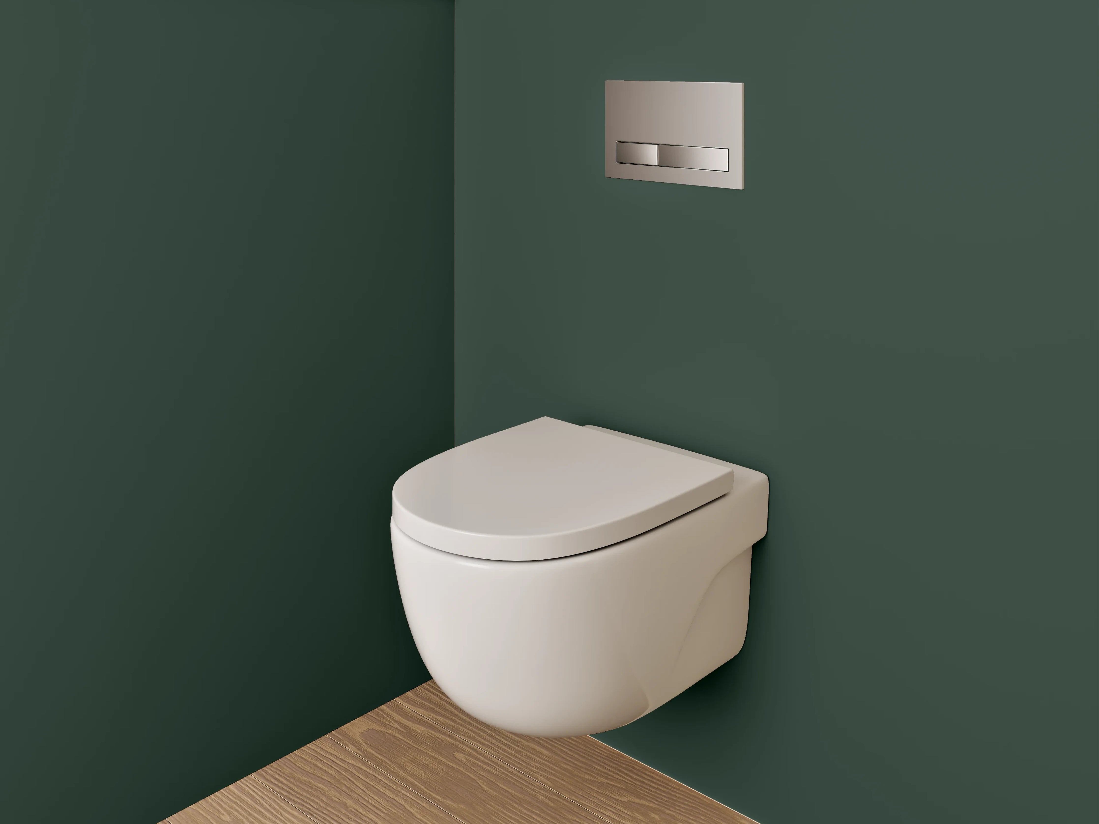 WC-Rückwand - RAL 6009 Tannengrün