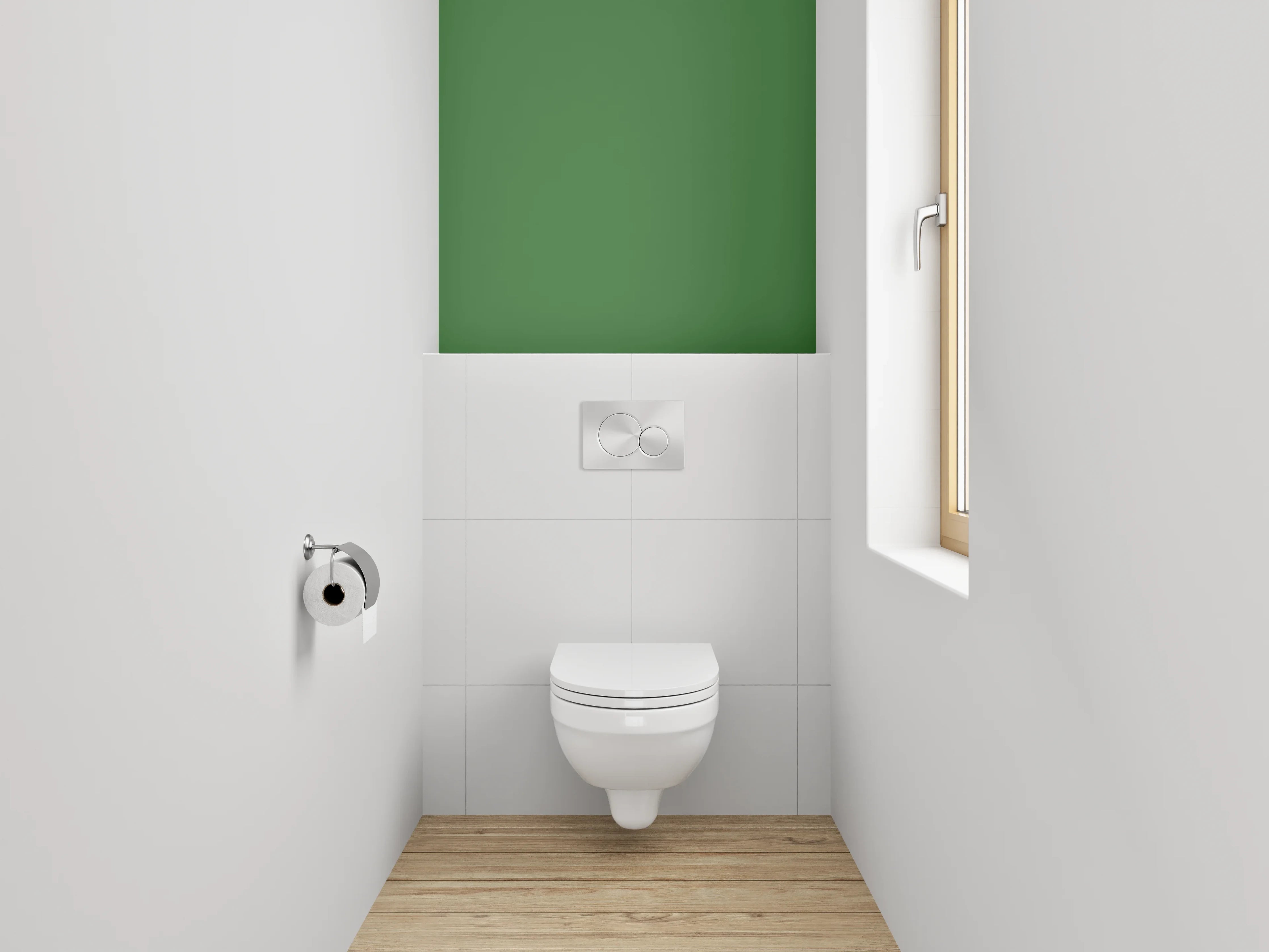 WC-Rückwand - RAL 6010 Grasgrün
