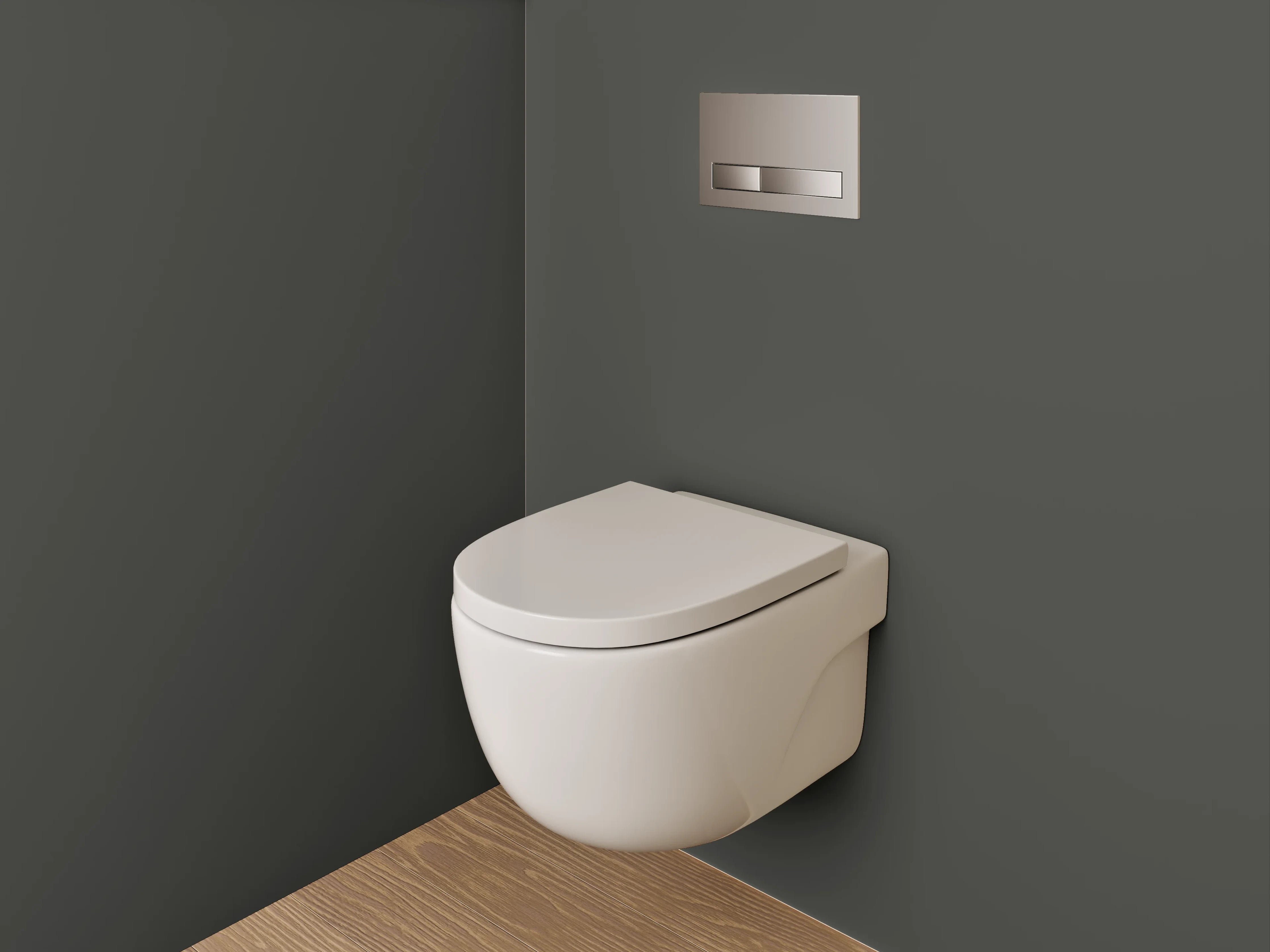 WC-Rückwand - RAL 6015 Schwarzoliv