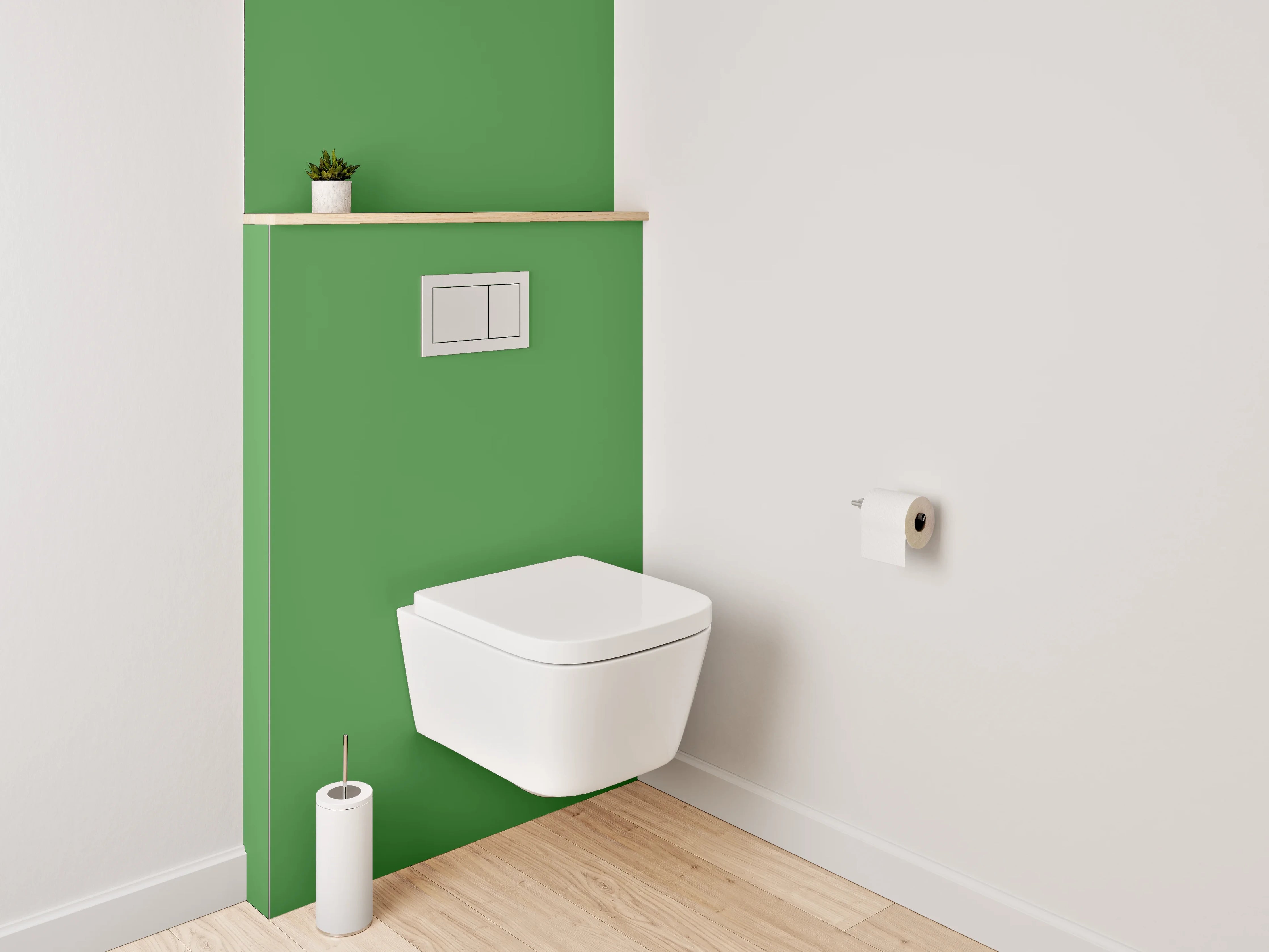 WC-Rückwand - RAL 6017 Maigrün