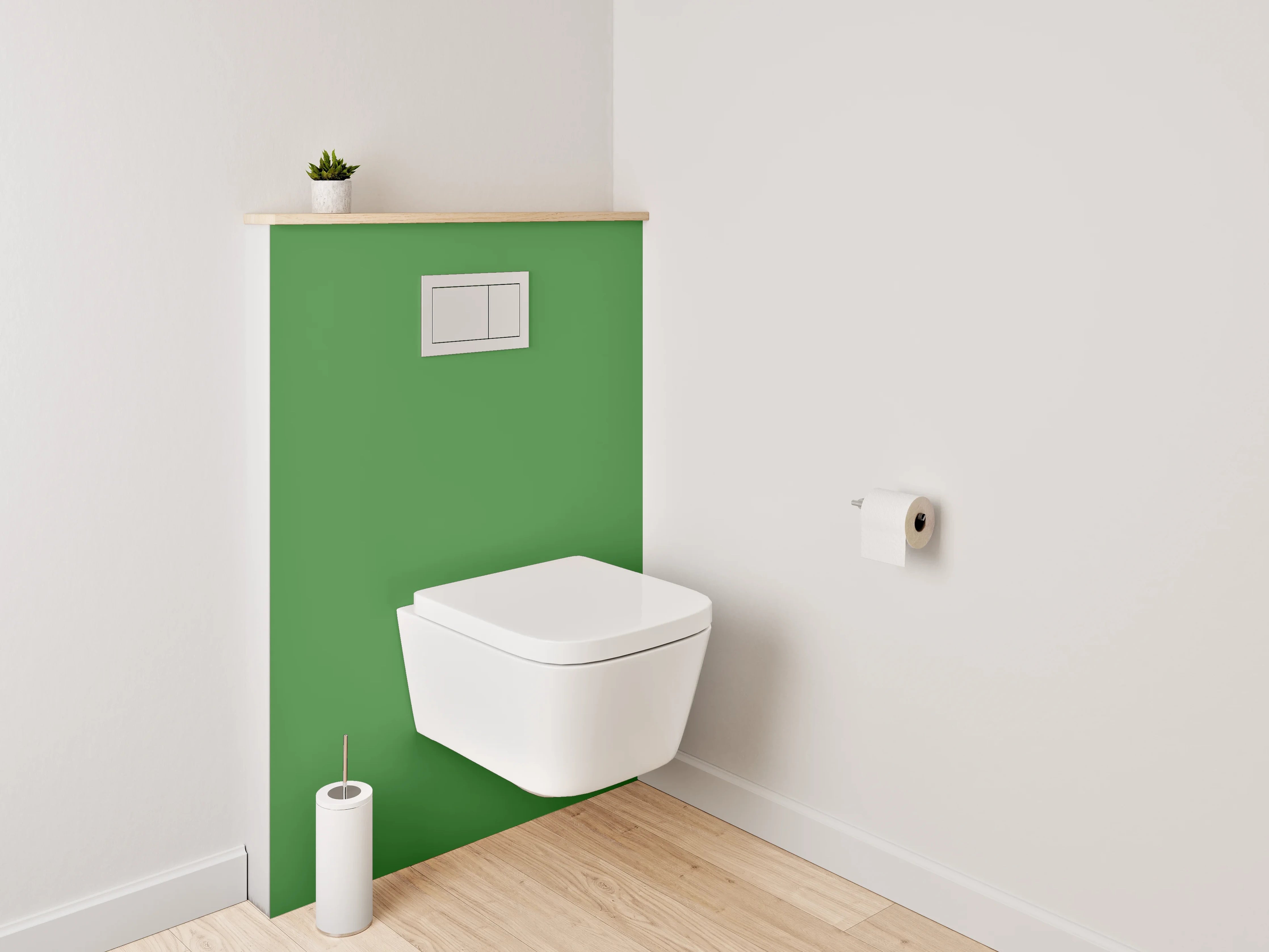 WC-Rückwand - RAL 6017 Maigrün