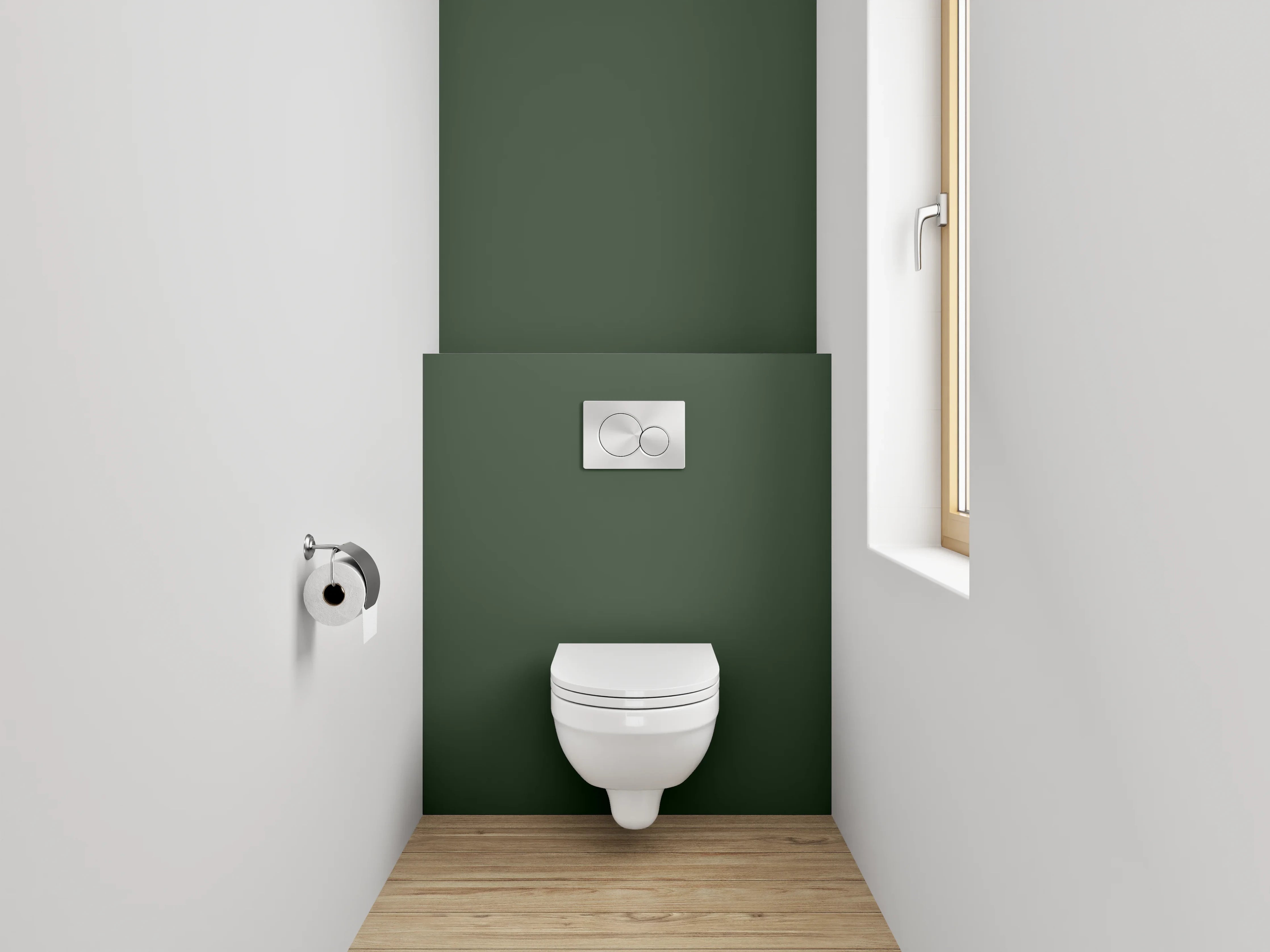 WC-Rückwand - RAL 6020 Chromoxidgrün