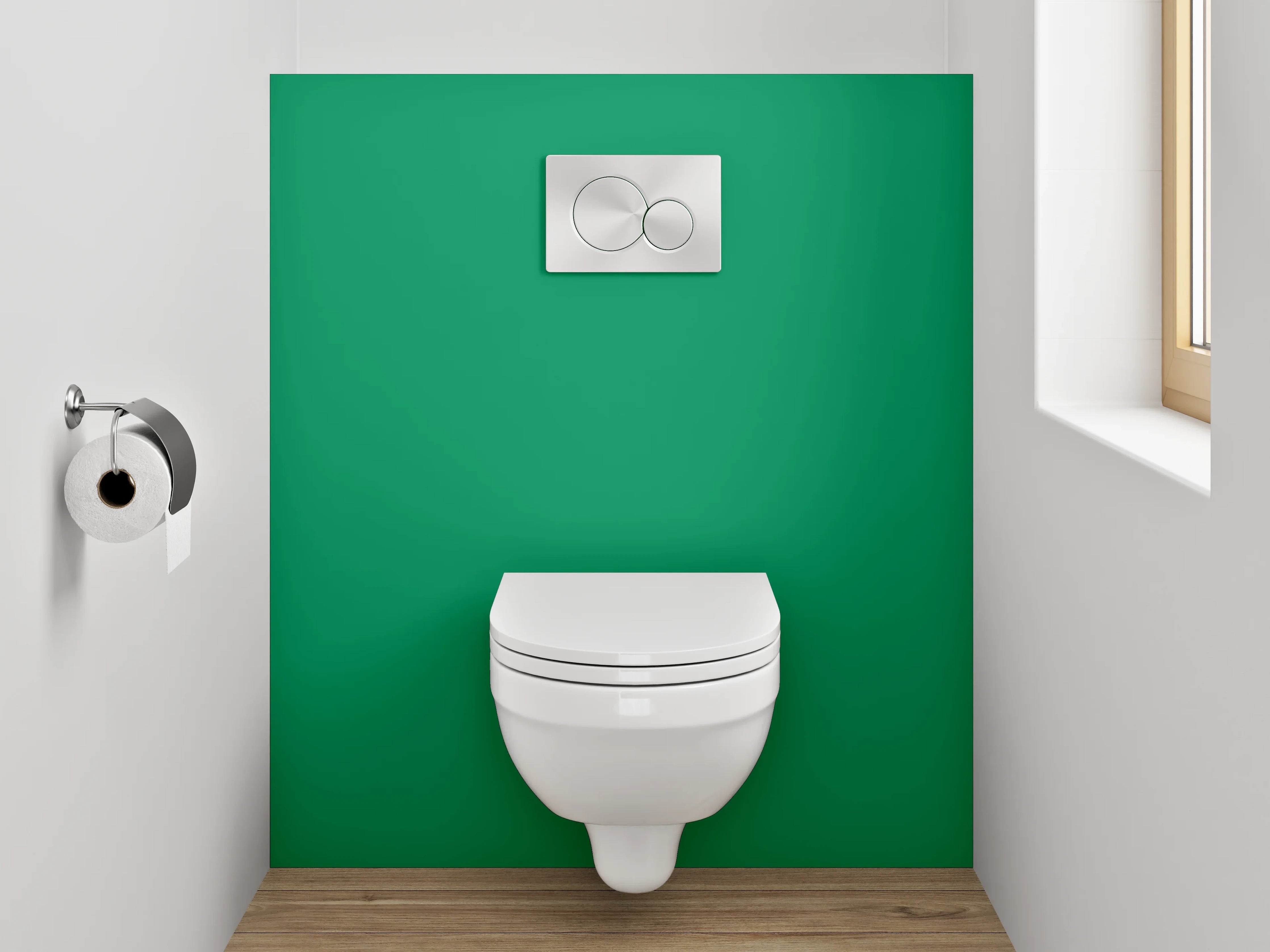 WC-Rückwand - RAL 6024 Verkehrsgrün