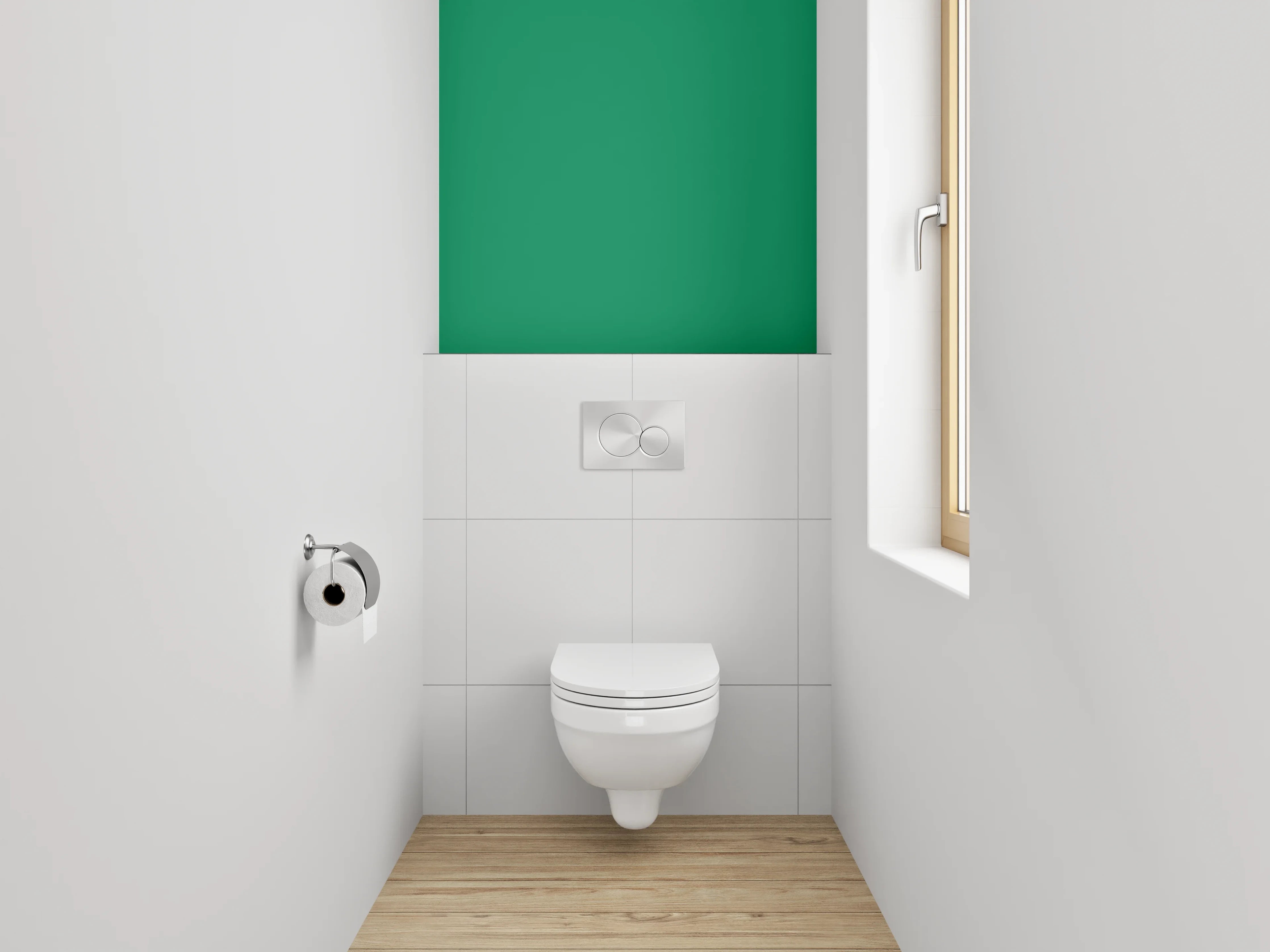 WC-Rückwand - RAL 6024 Verkehrsgrün