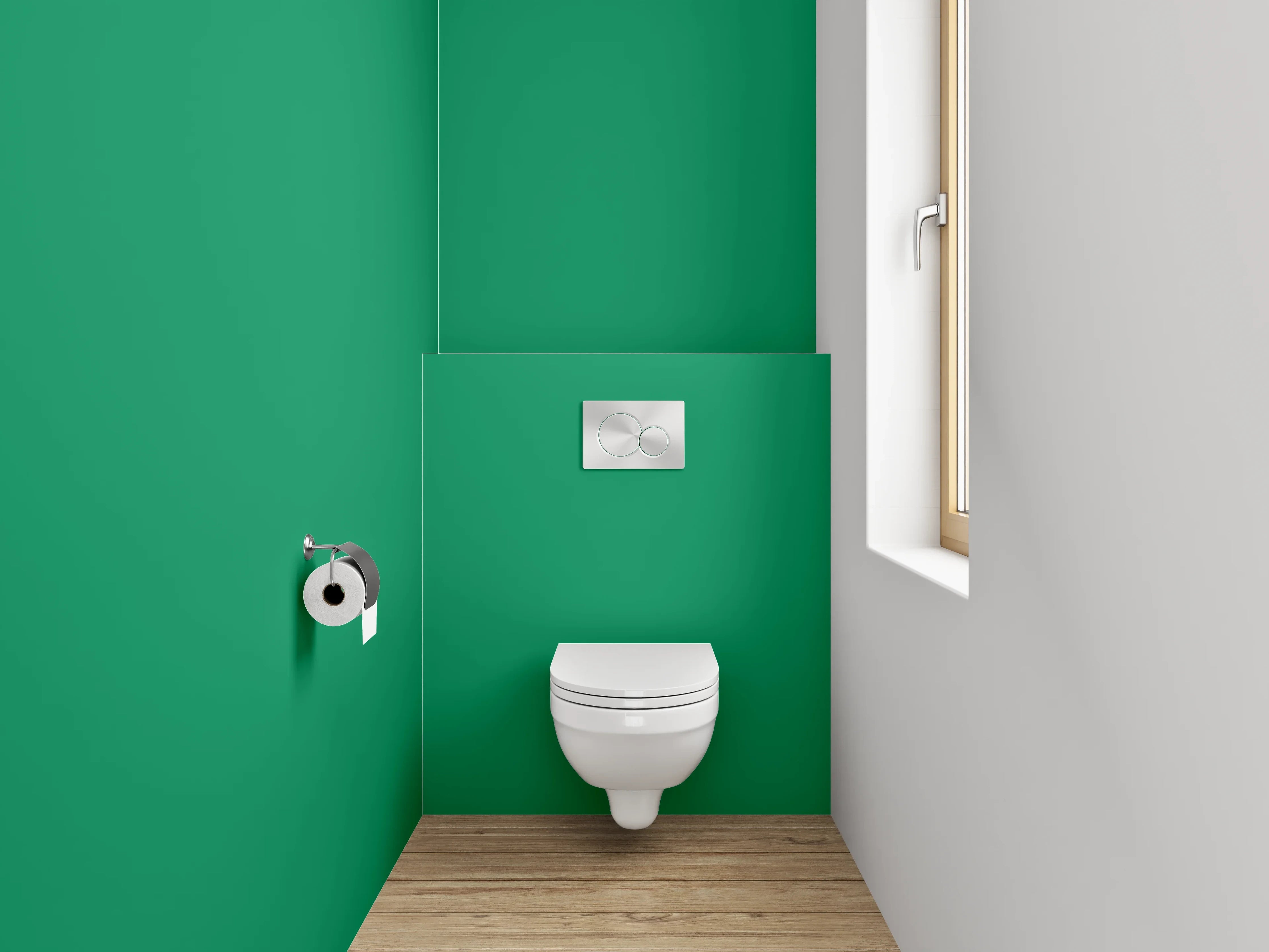 WC-Rückwand - RAL 6024 Verkehrsgrün