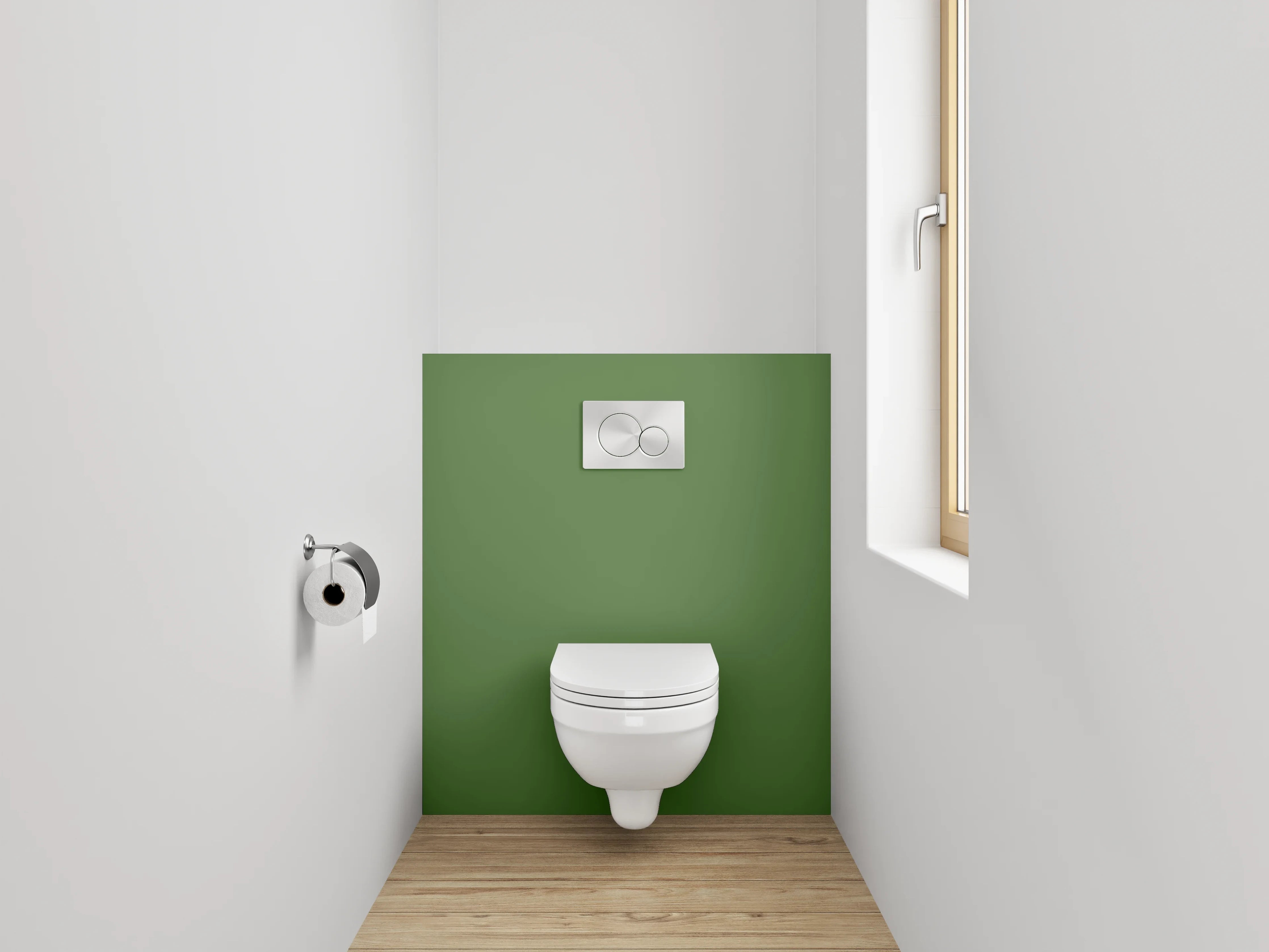 WC-Rückwand - RAL 6025 Farngrün