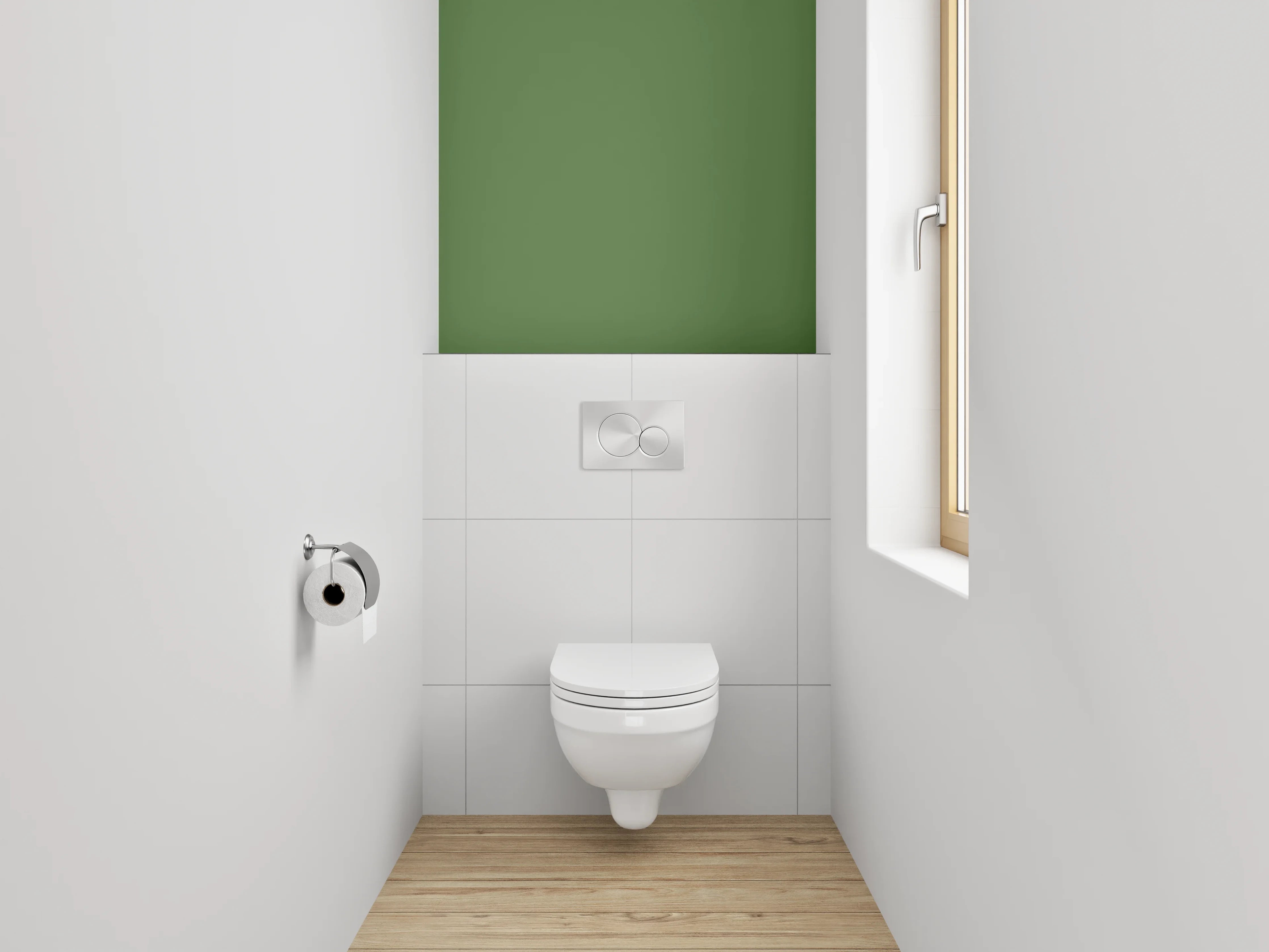WC-Rückwand - RAL 6025 Farngrün