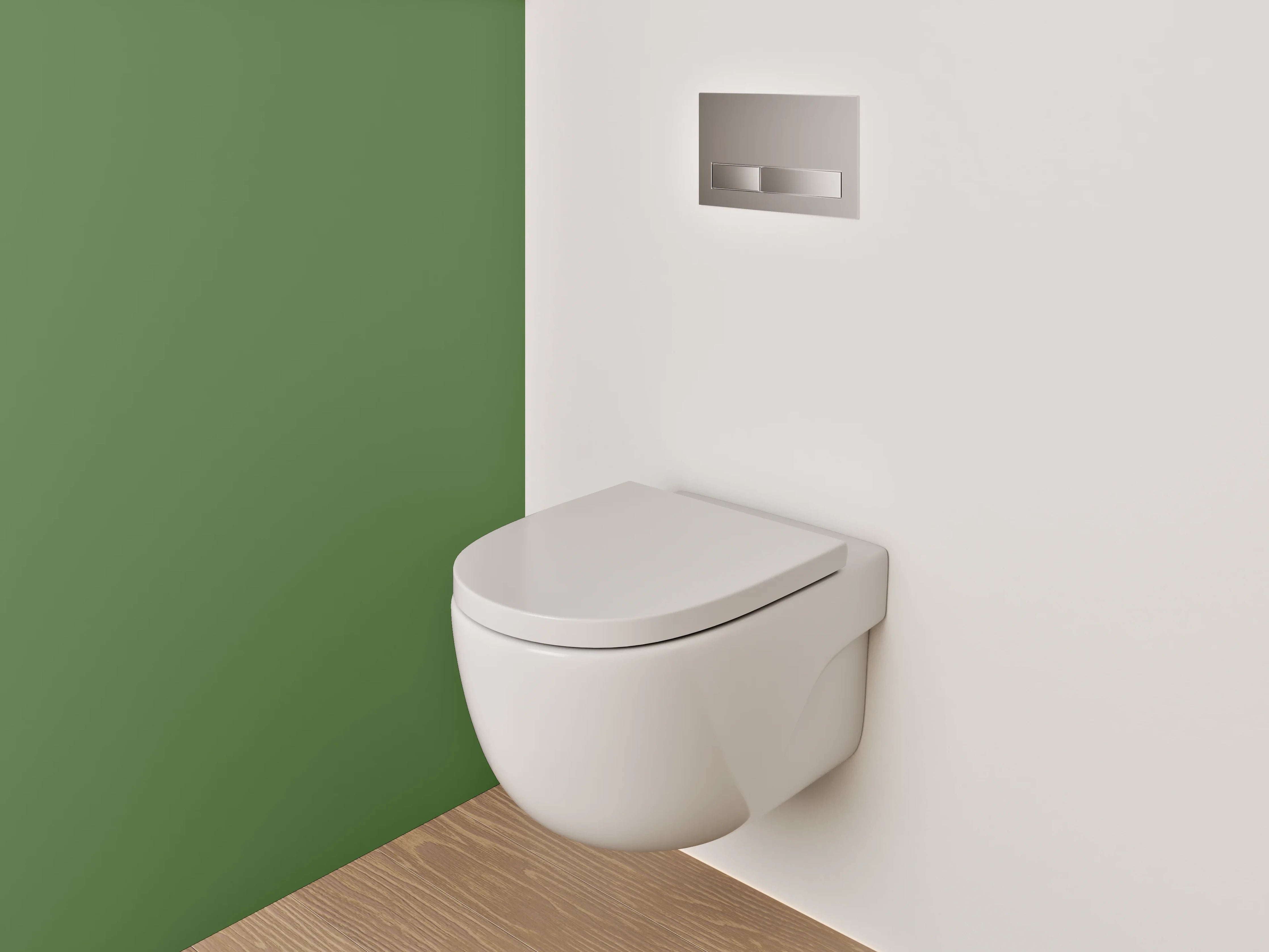 WC-Rückwand - RAL 6025 Farngrün