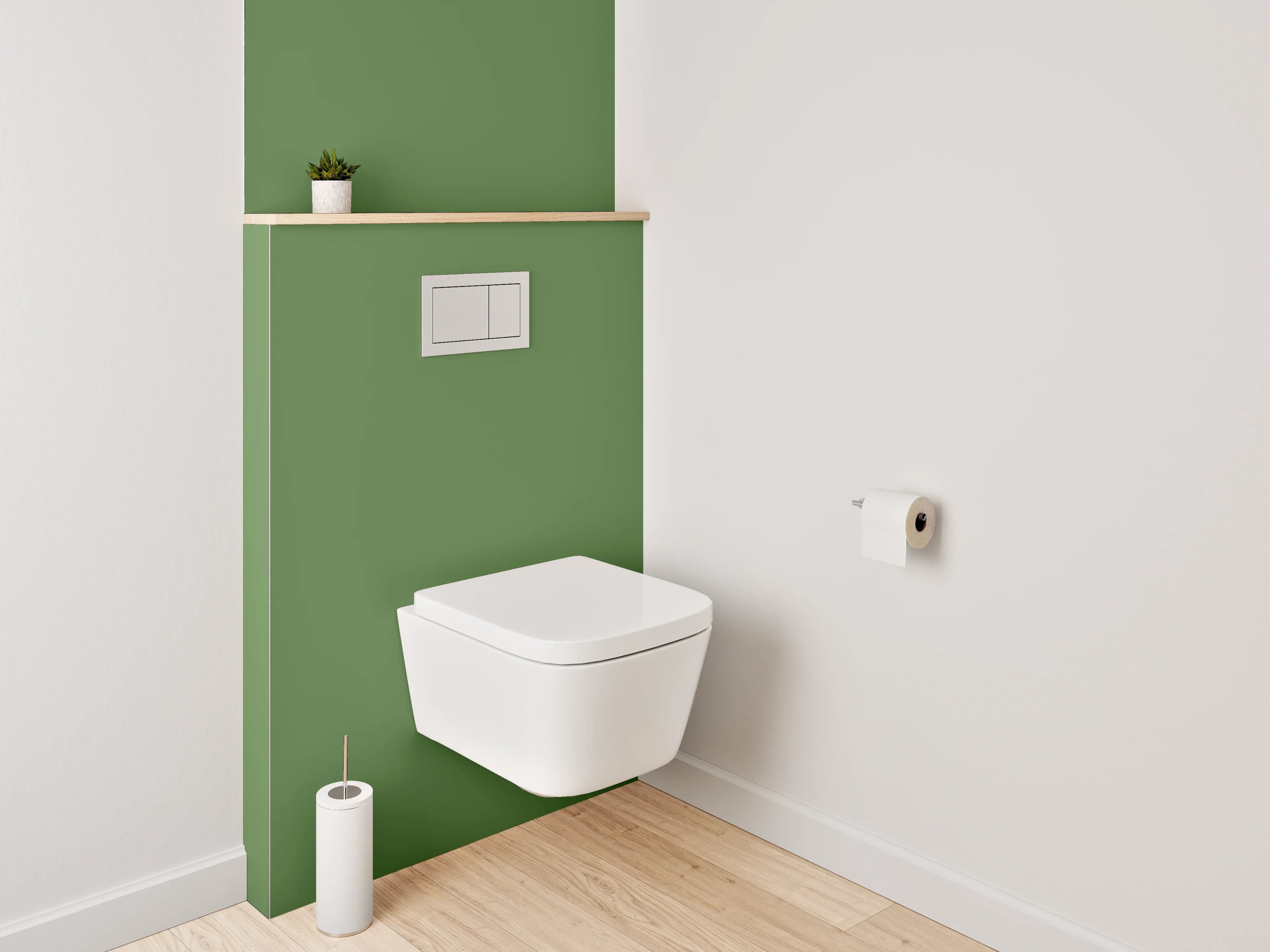 WC-Rückwand - RAL 6025 Farngrün