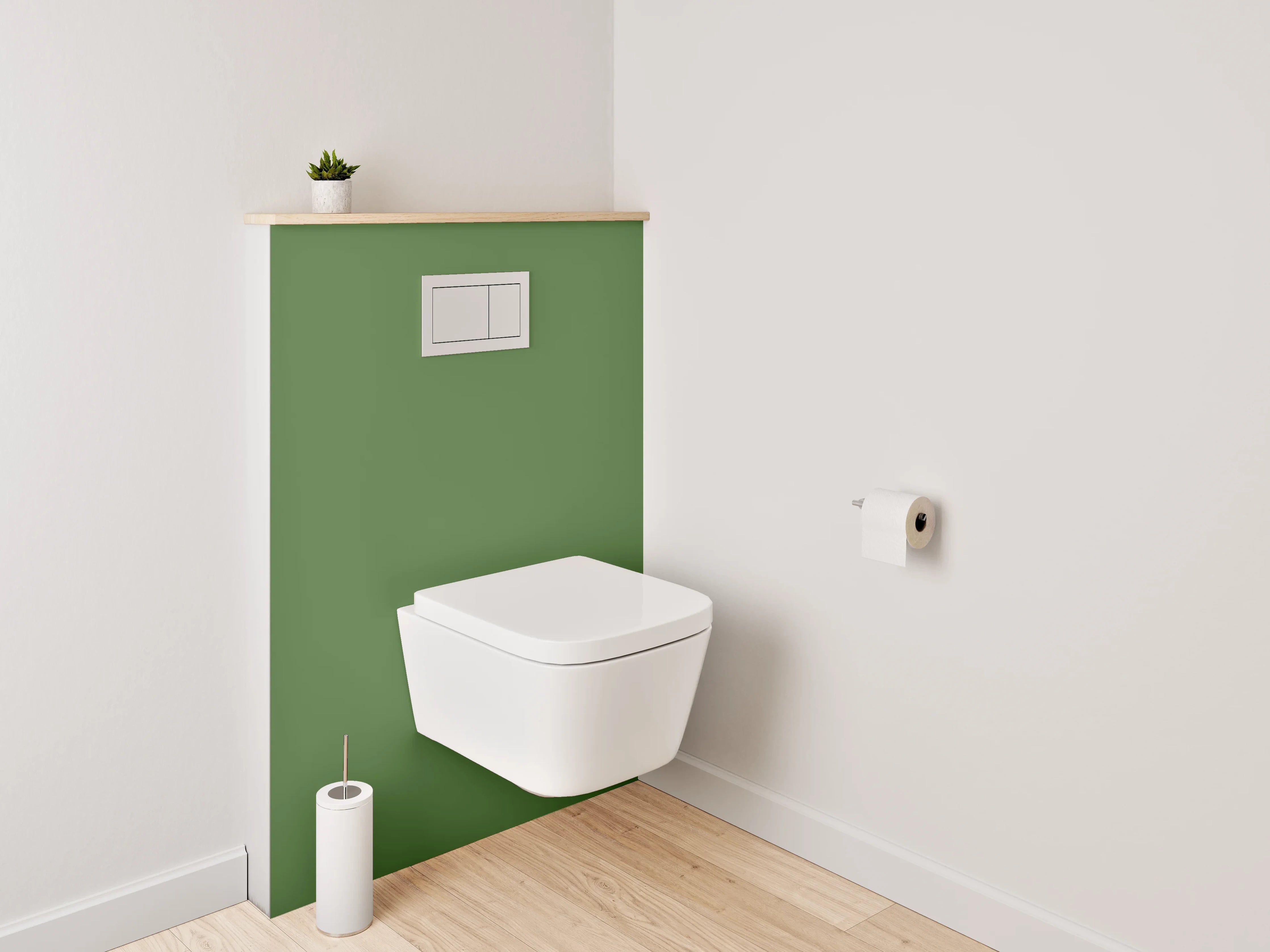 WC-Rückwand - RAL 6025 Farngrün