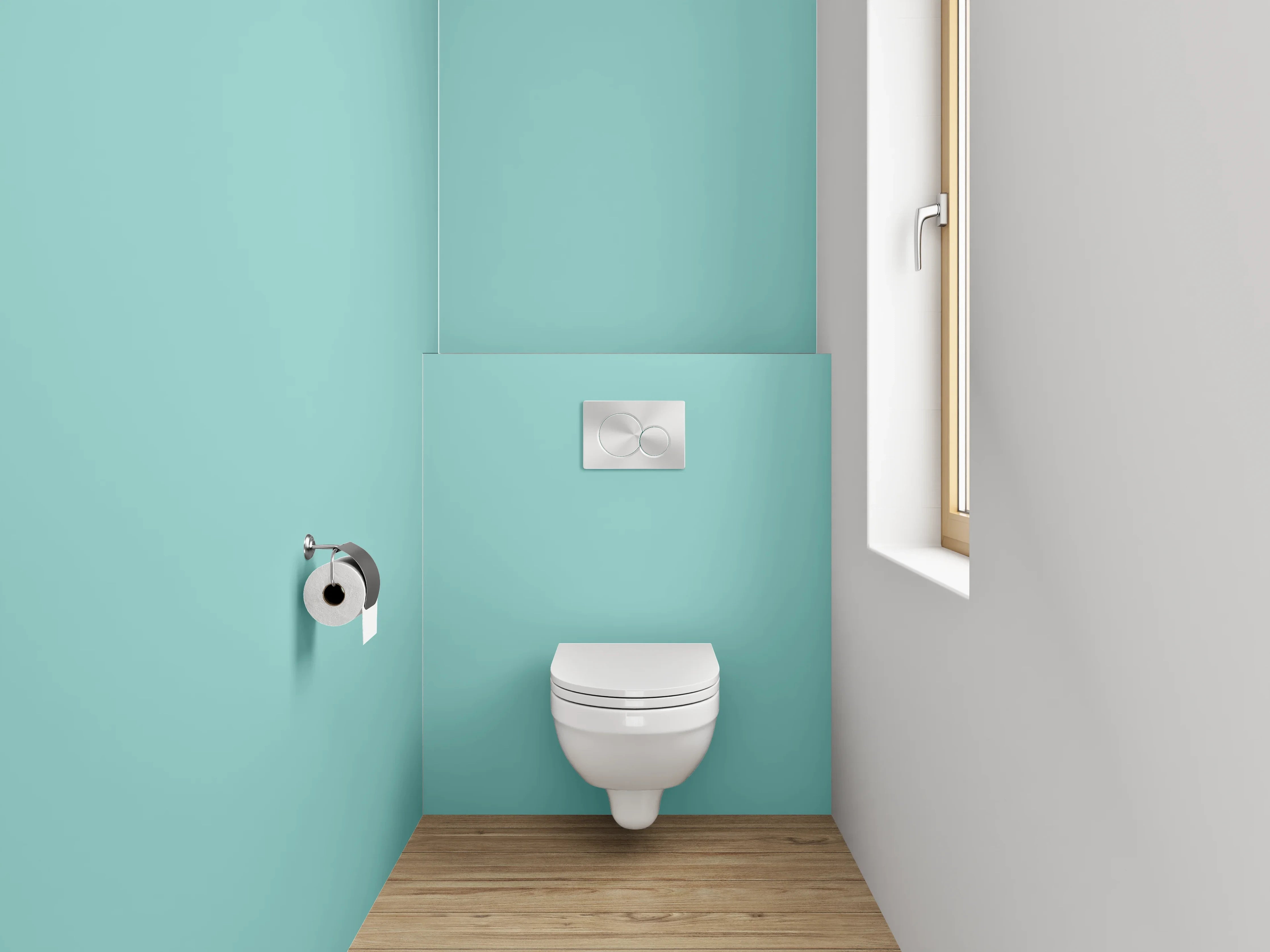 WC-Rückwand - RAL 6027 Lichtgrün