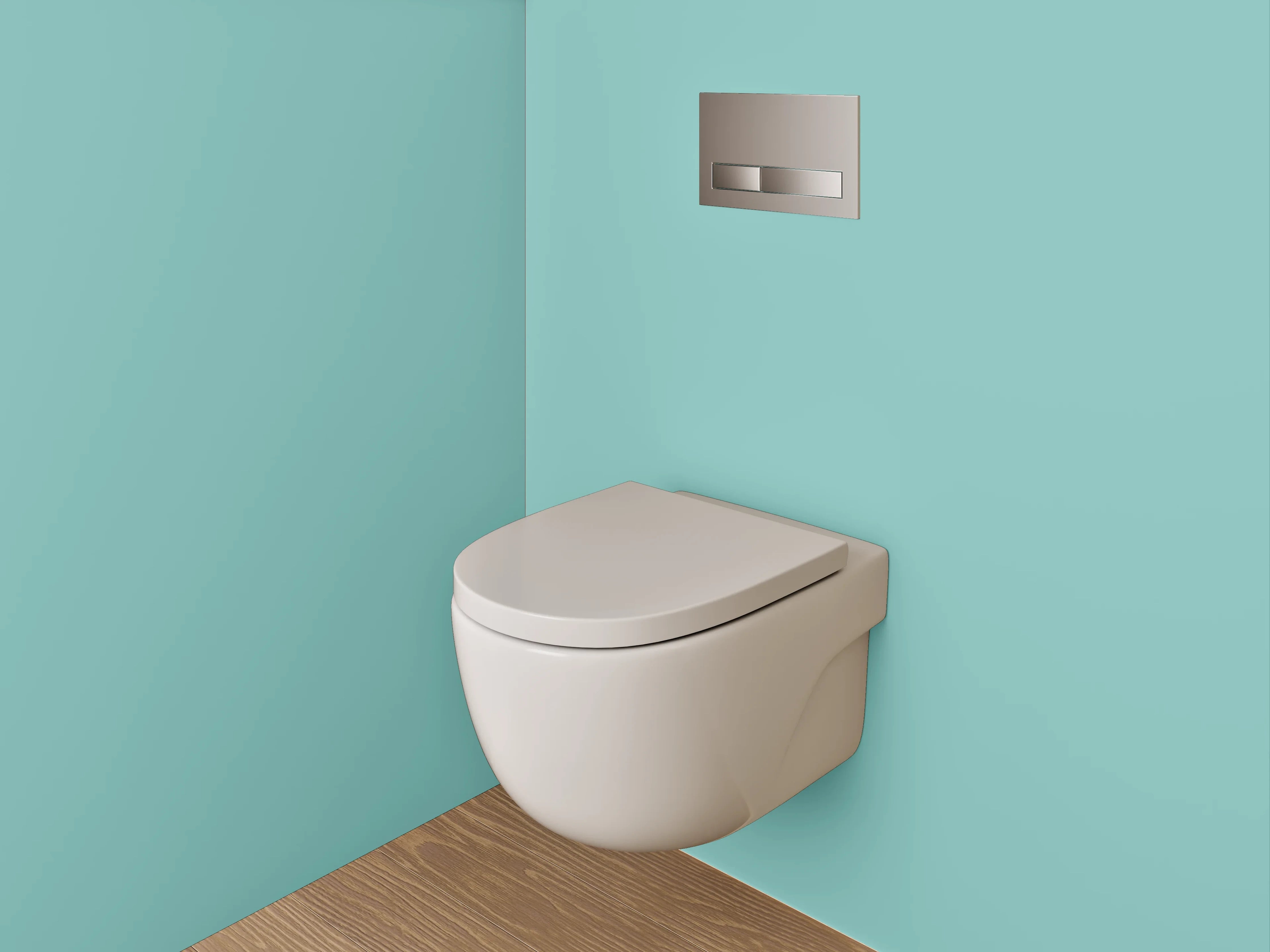 WC-Rückwand - RAL 6027 Lichtgrün