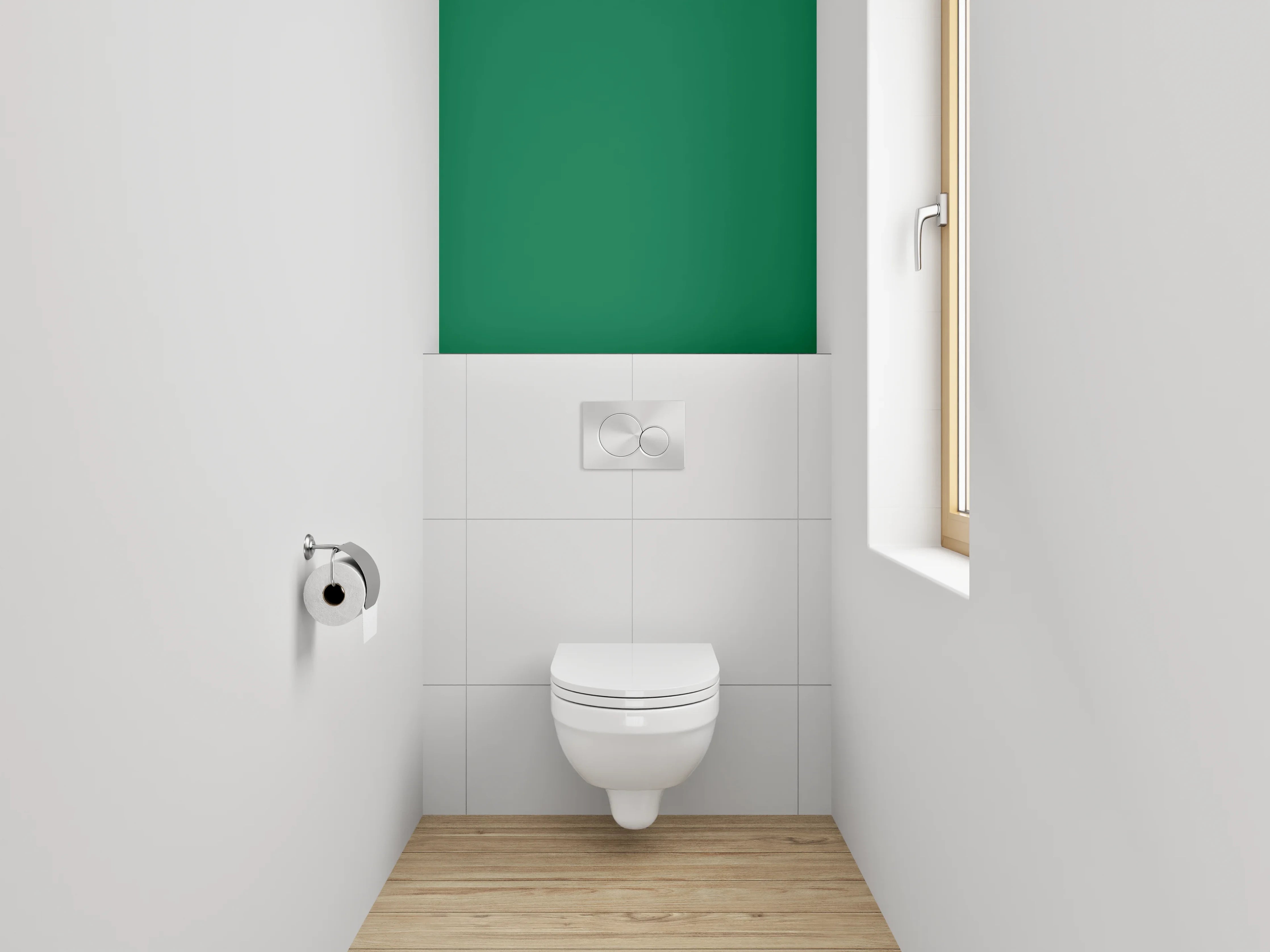 WC-Rückwand - RAL 6029 Minzgrün