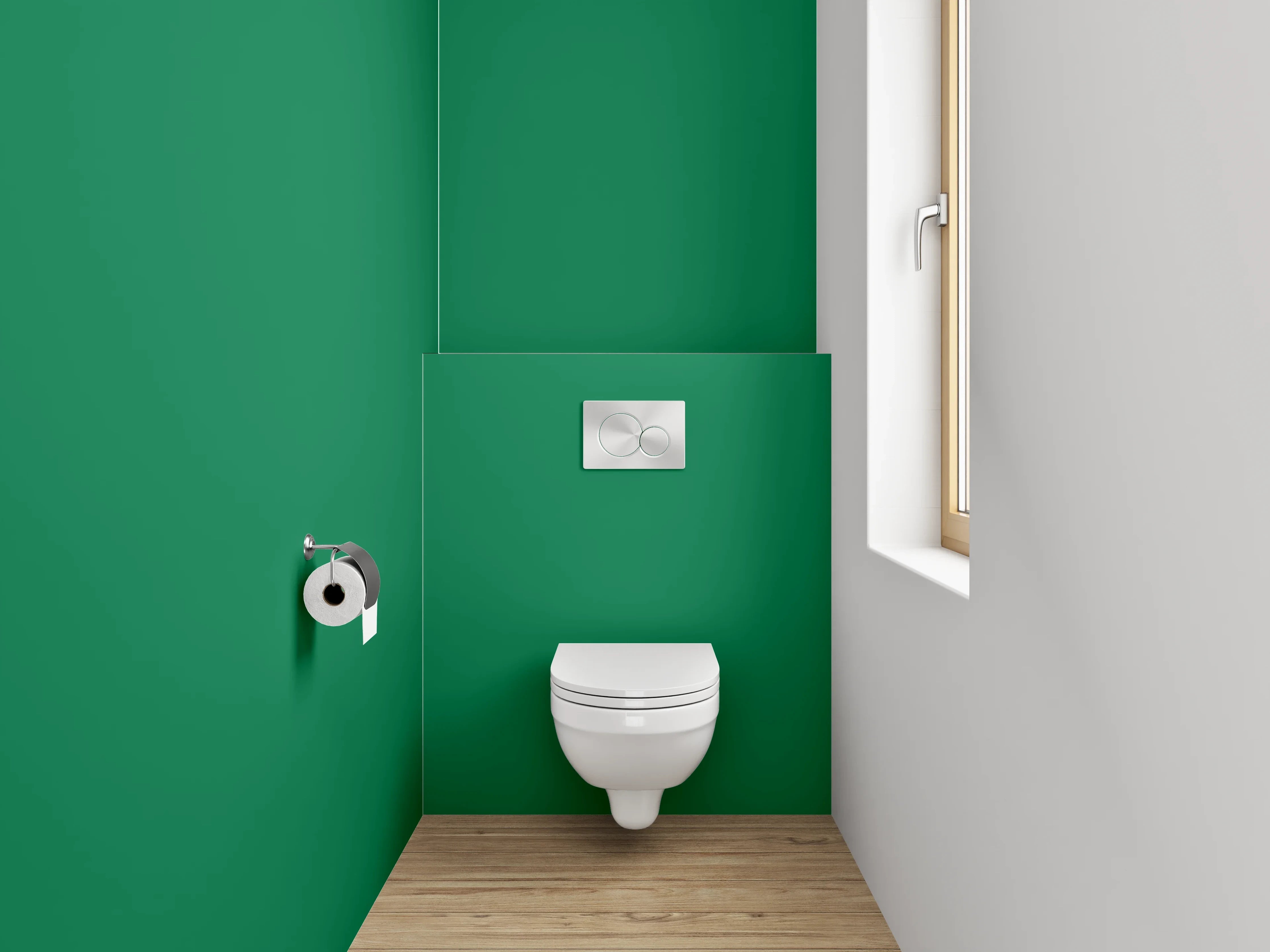 WC-Rückwand - RAL 6029 Minzgrün