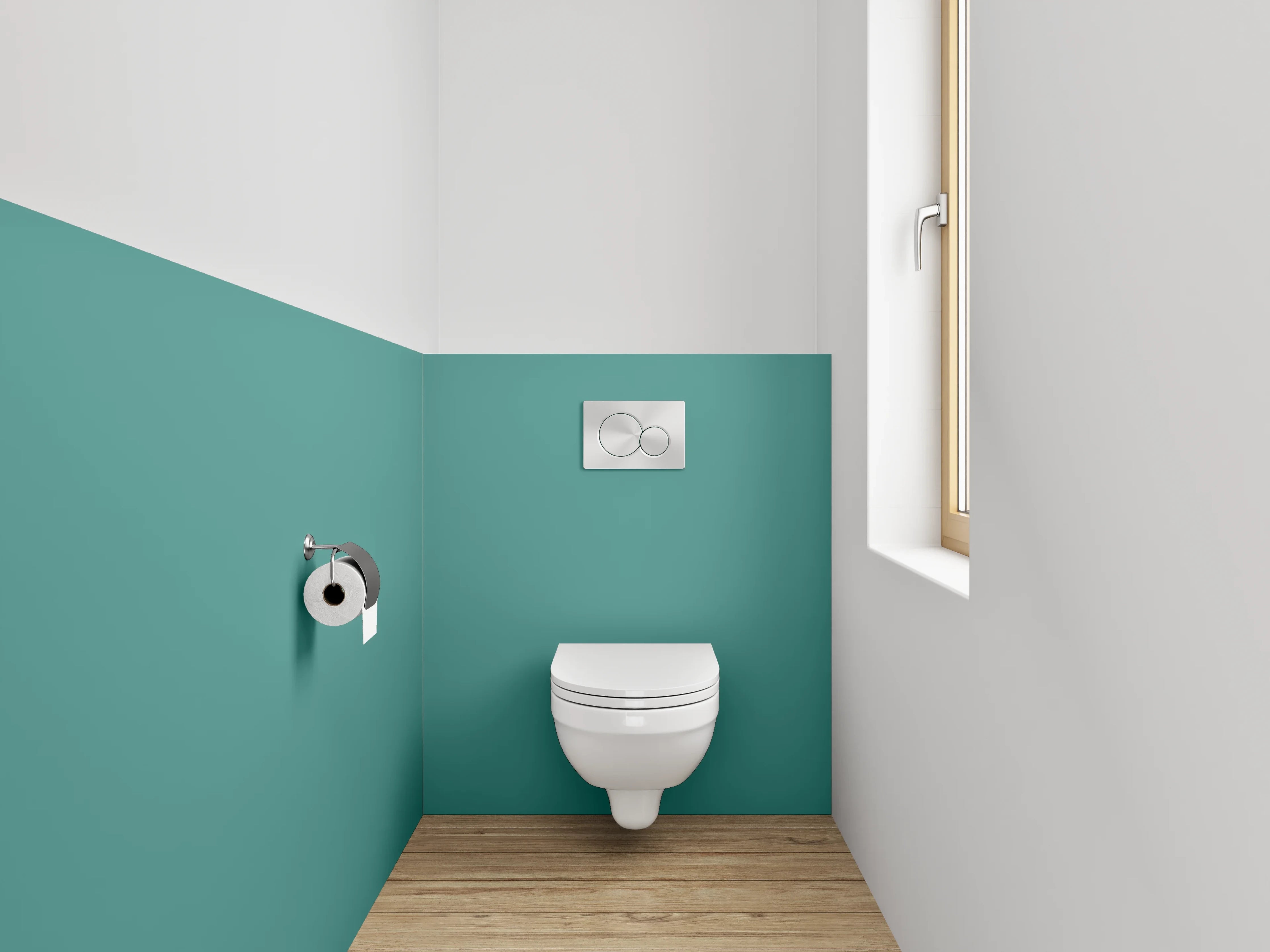 WC-Rückwand - RAL 6033 Minttürkis