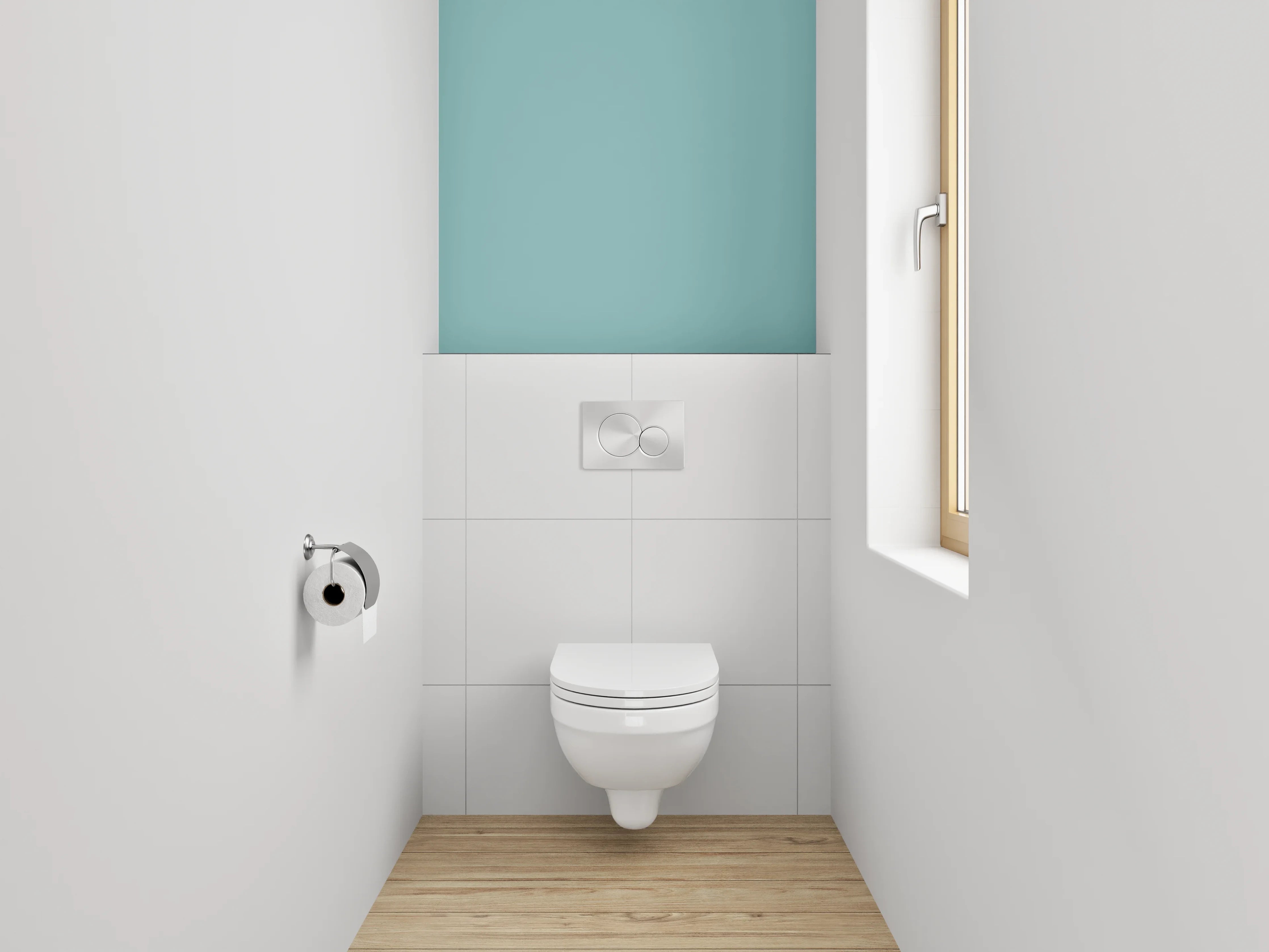 WC-Rückwand - RAL 6034 Pastelltürkis