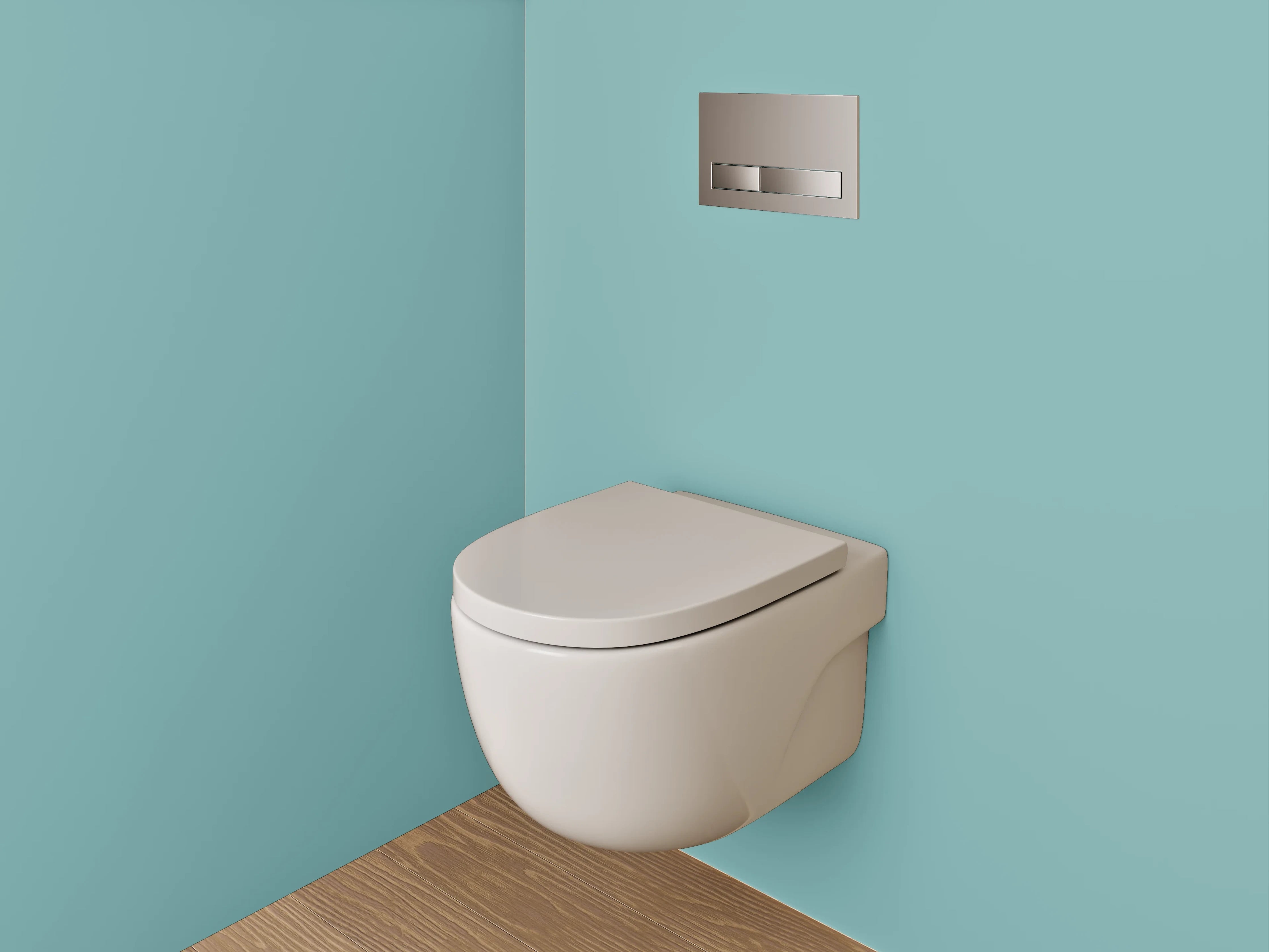 WC-Rückwand - RAL 6034 Pastelltürkis