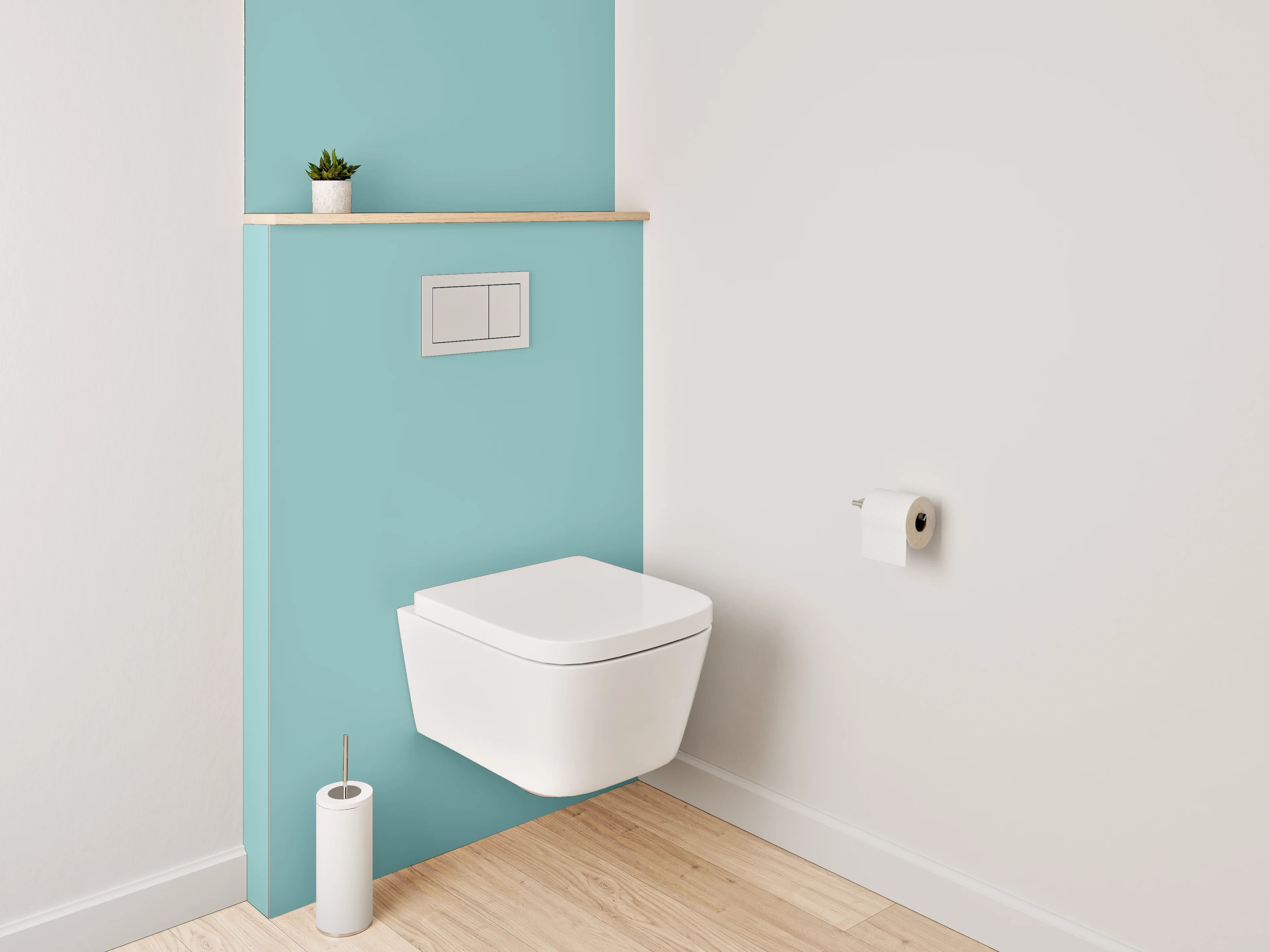 WC-Rückwand - RAL 6034 Pastelltürkis