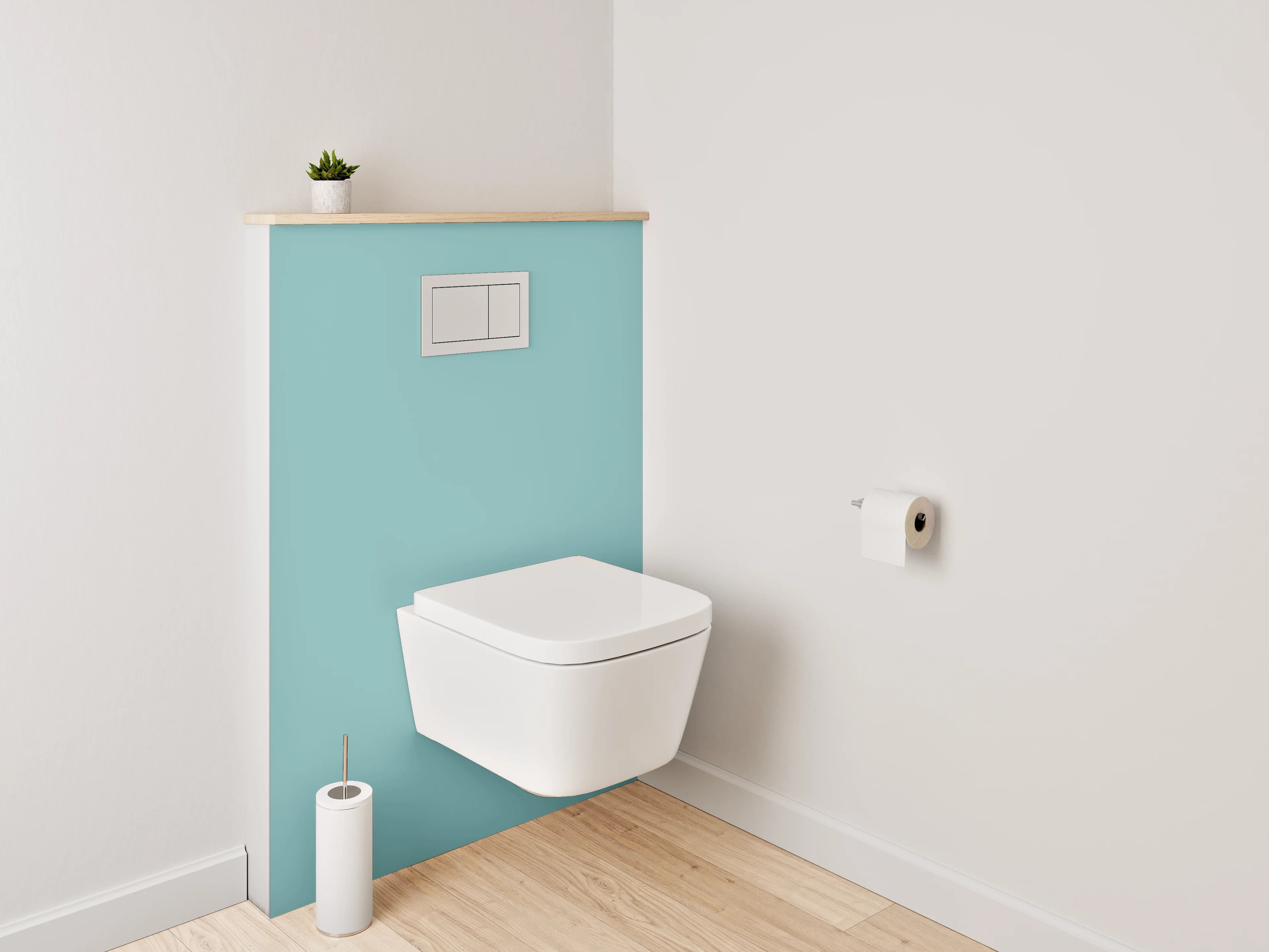 WC-Rückwand - RAL 6034 Pastelltürkis