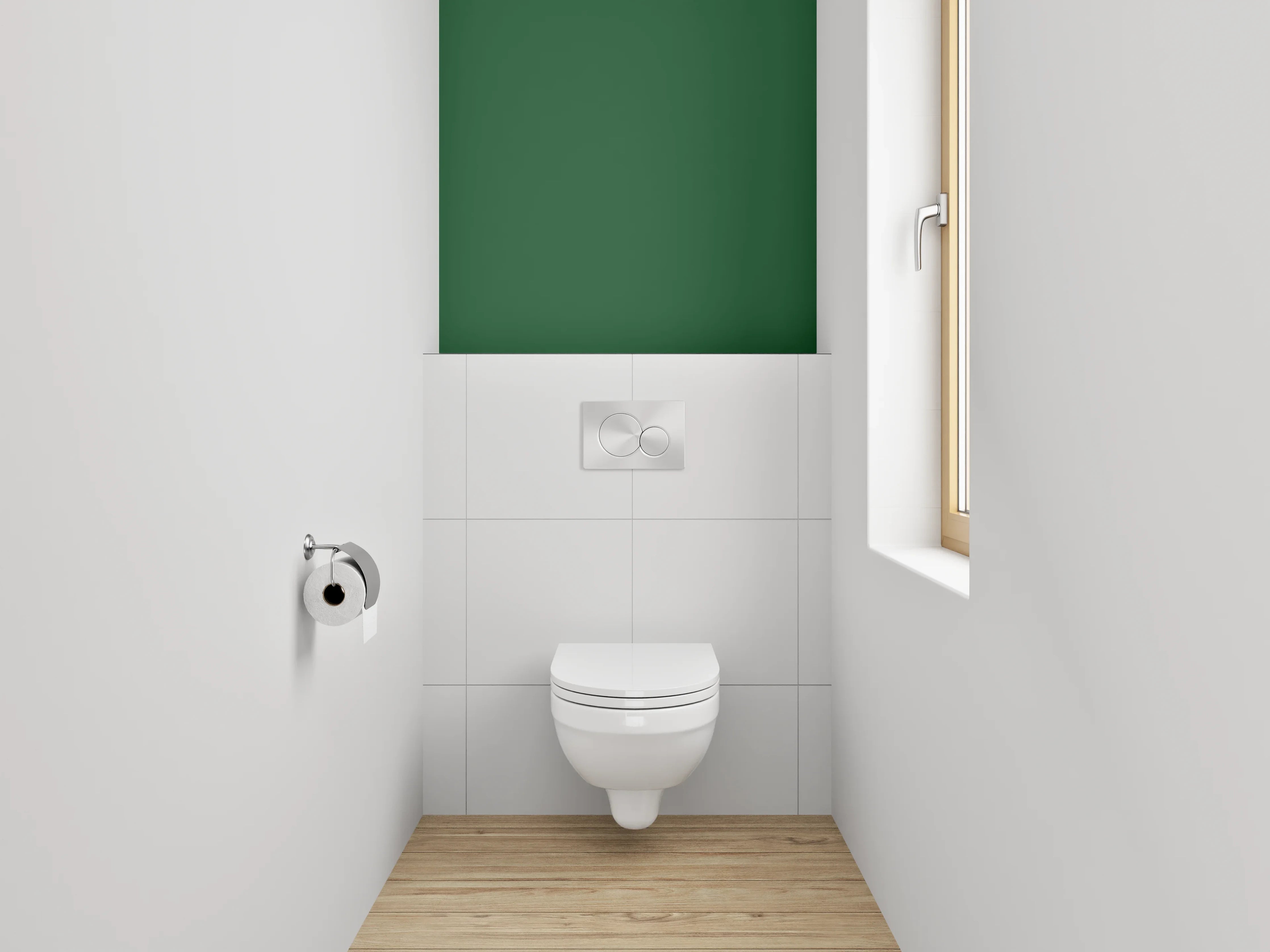 WC-Rückwand - RAL 6035 Perlgrün