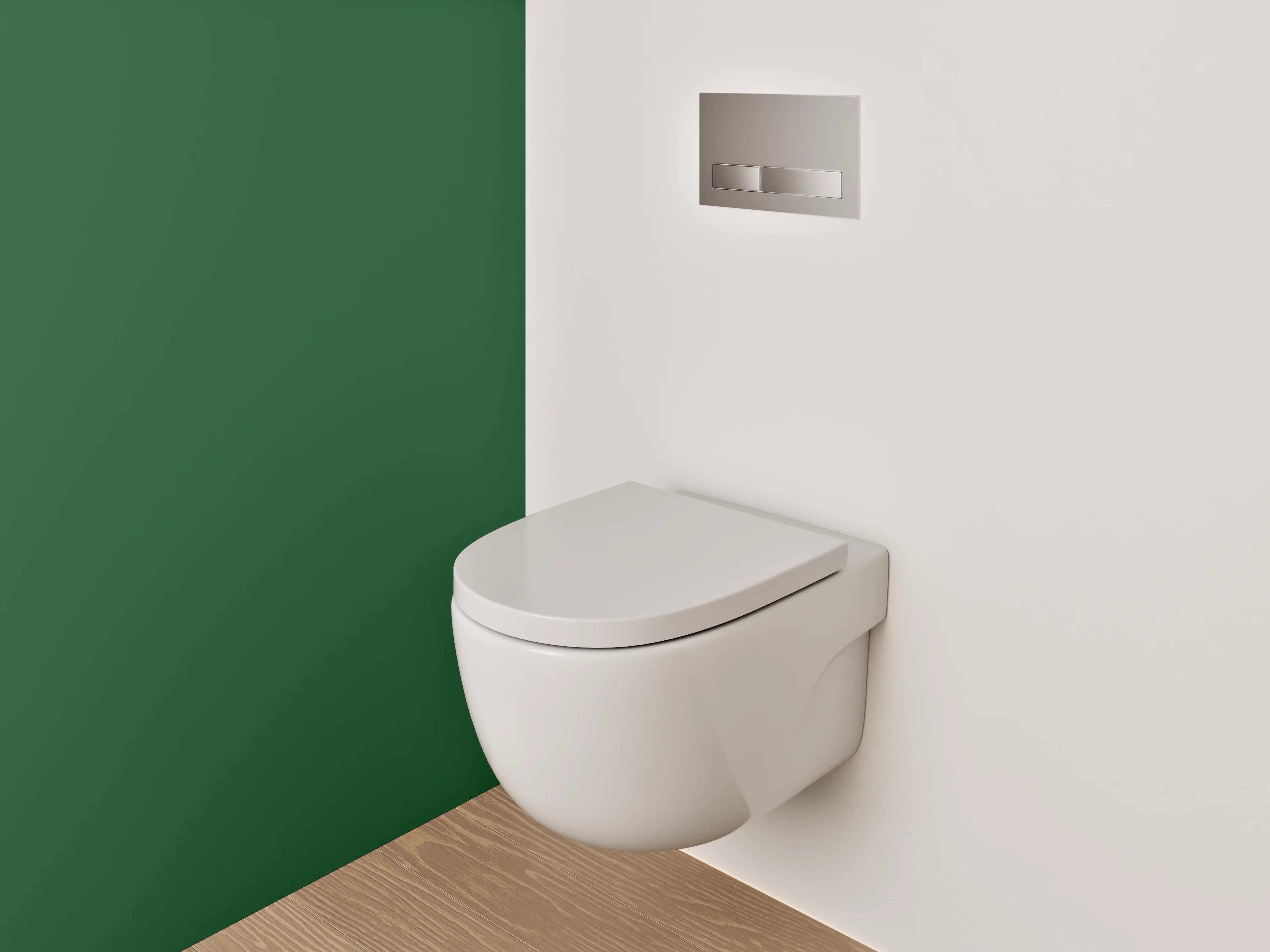 WC-Rückwand - RAL 6035 Perlgrün