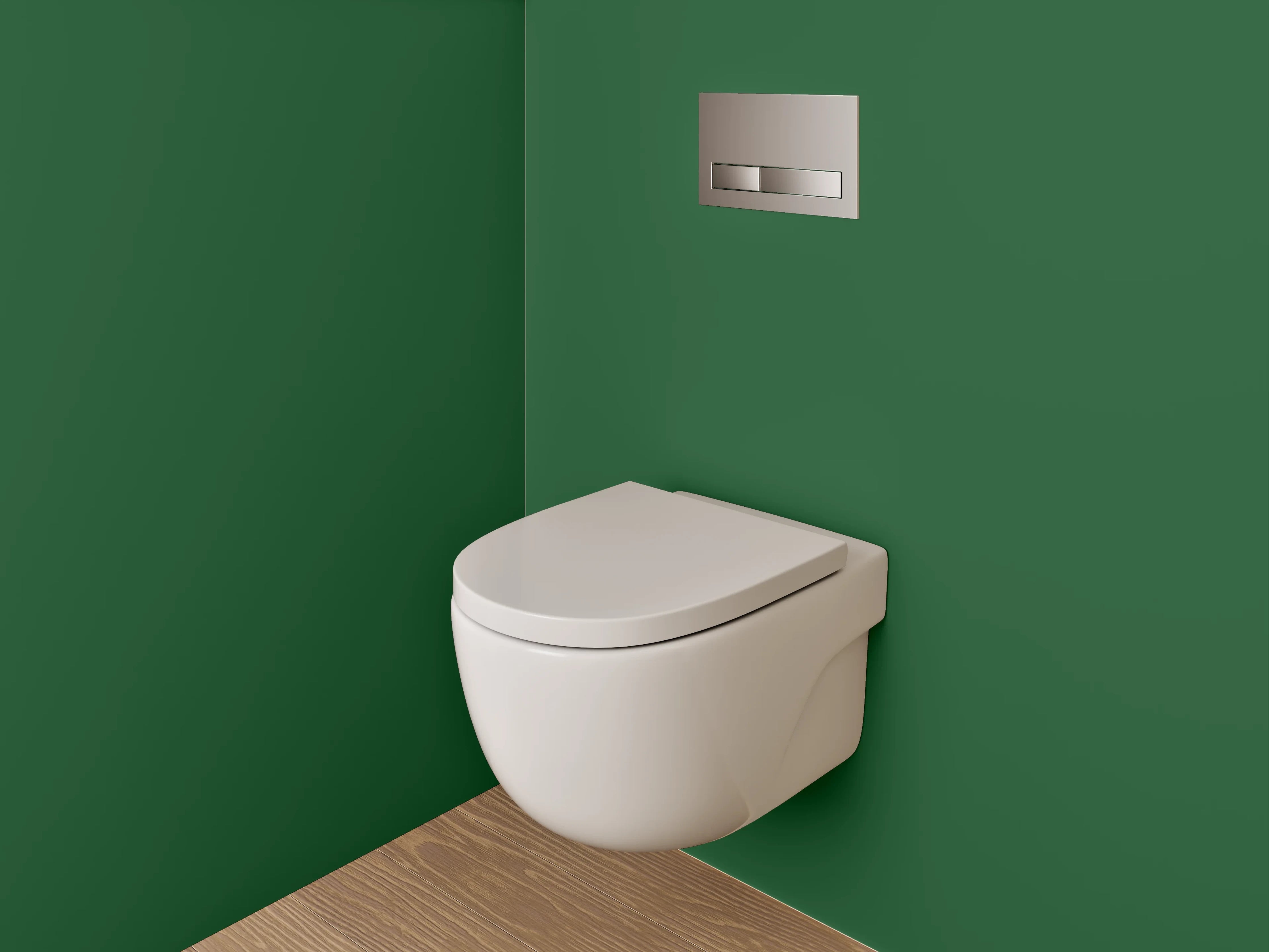 WC-Rückwand - RAL 6035 Perlgrün