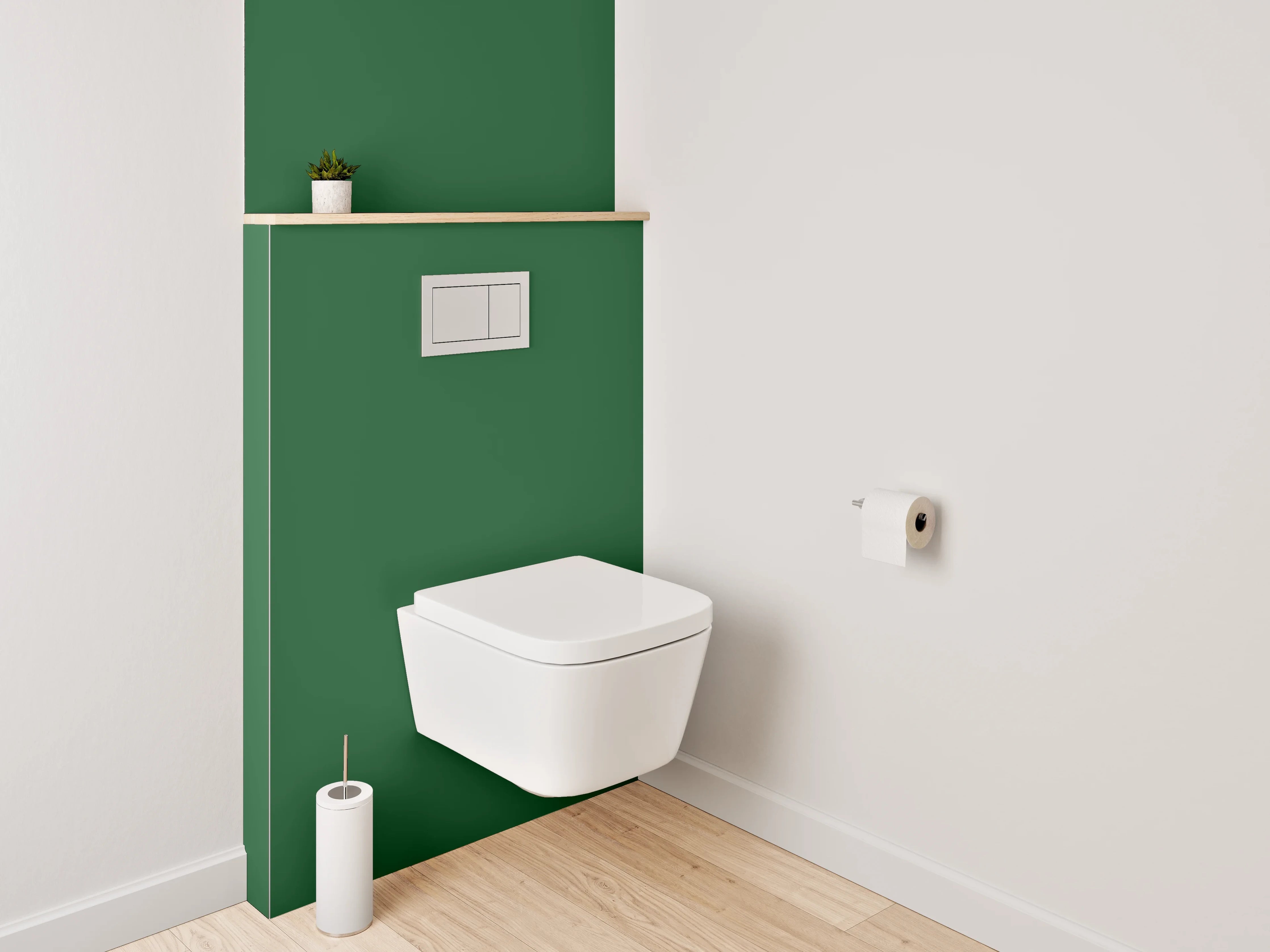 WC-Rückwand - RAL 6035 Perlgrün