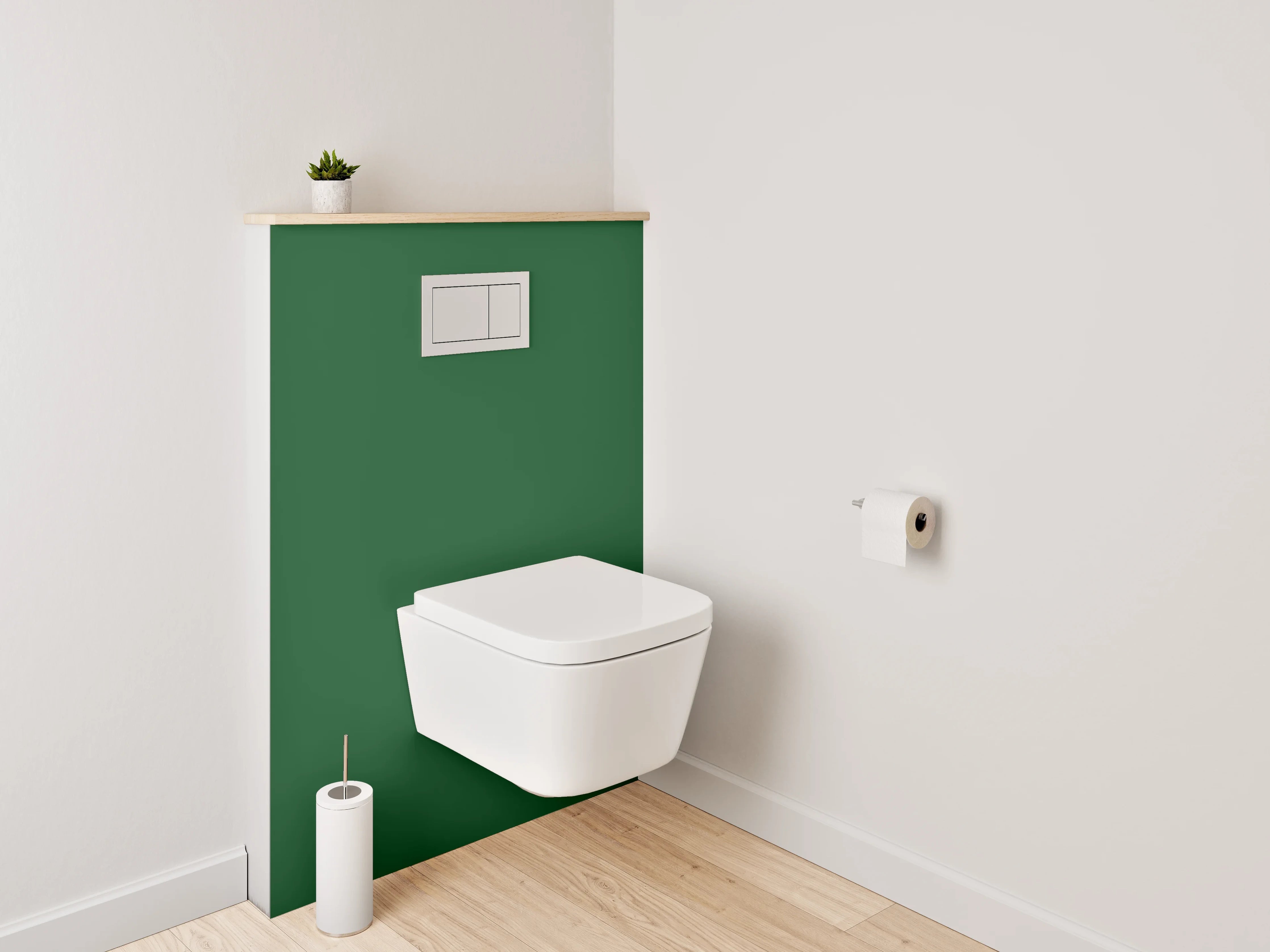 WC-Rückwand - RAL 6035 Perlgrün