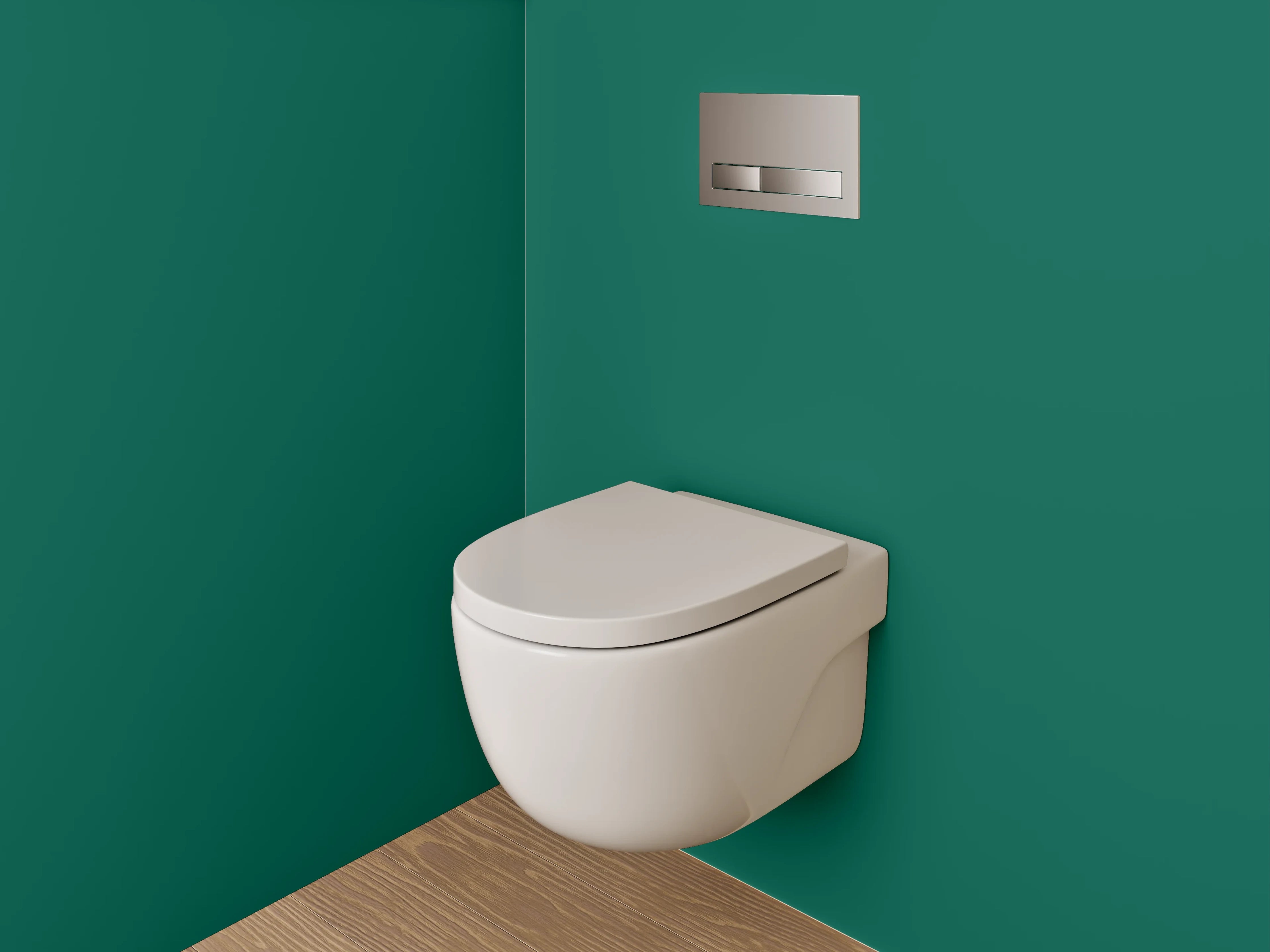 WC-Rückwand - RAL 6036 Perlblaugrün