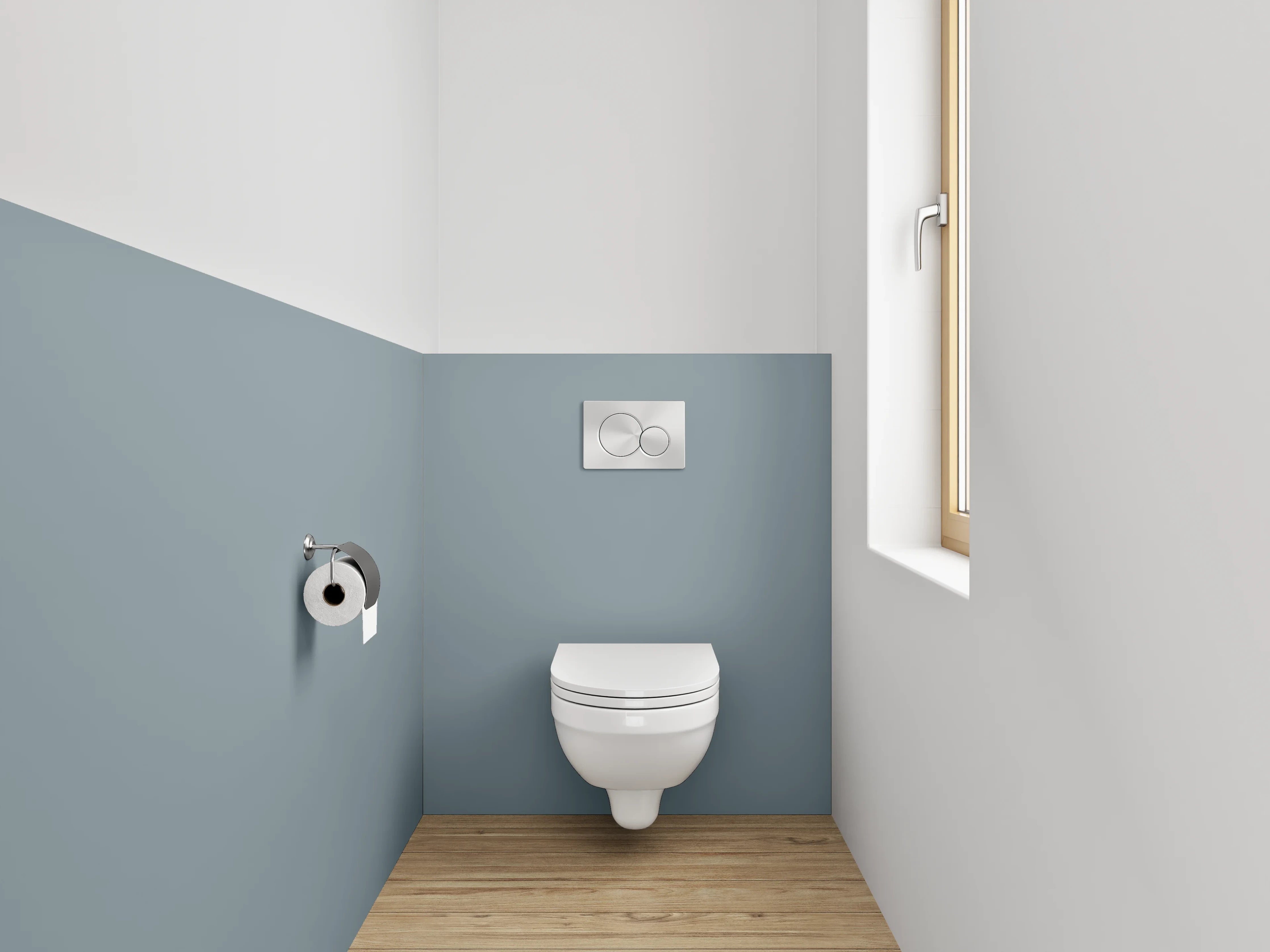 WC-Rückwand - RAL 7000 Fehgrau