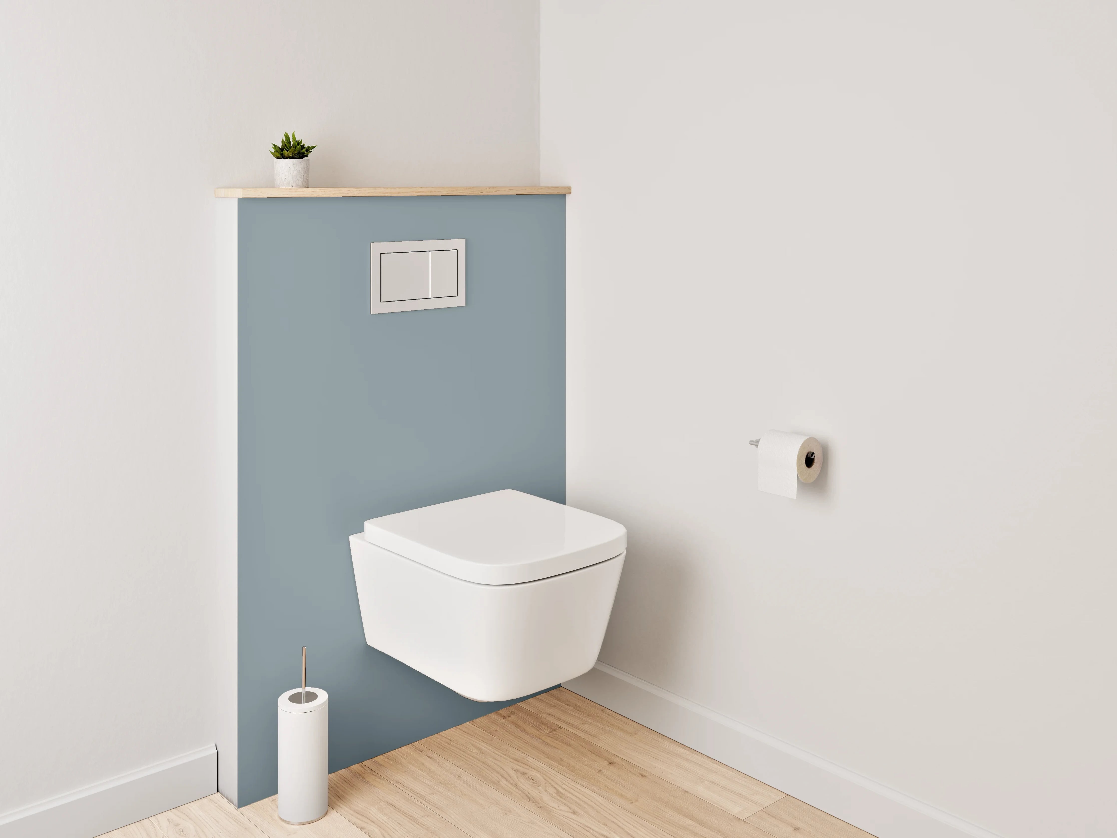 WC-Rückwand - RAL 7000 Fehgrau