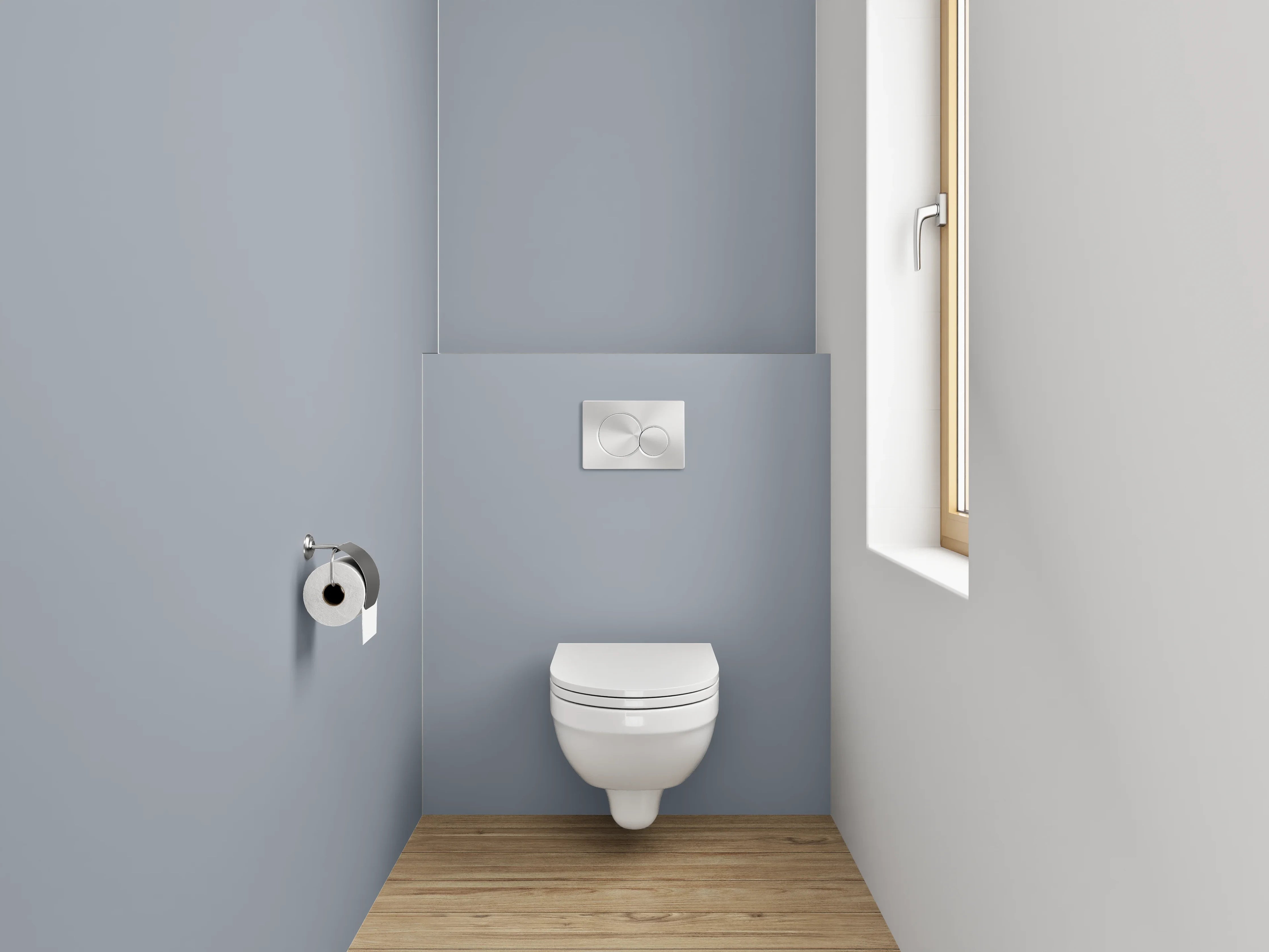 WC-Rückwand - RAL 7001 Silbergrau