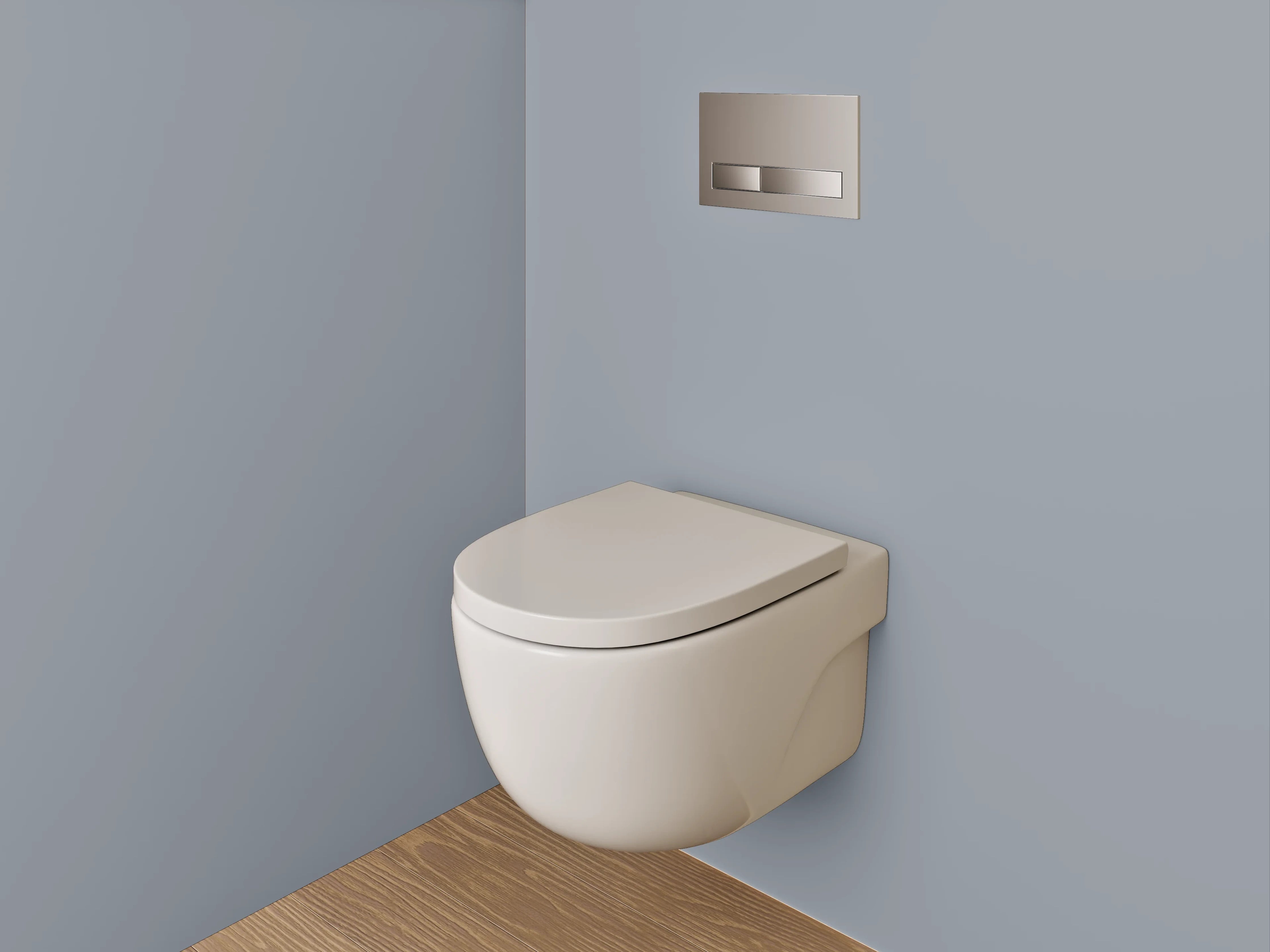 WC-Rückwand - RAL 7001 Silbergrau
